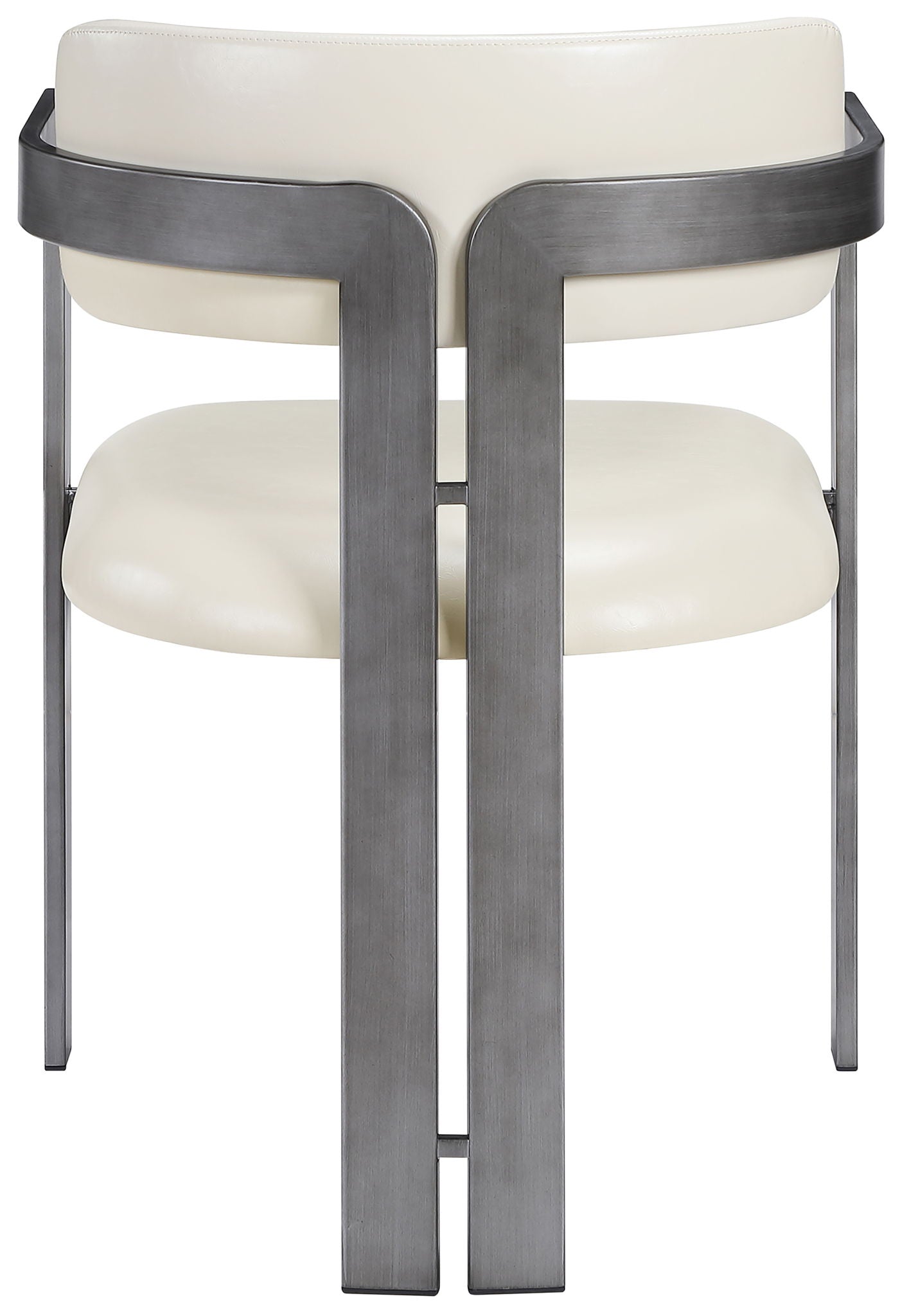 Aurum - Vegan Leather Upholstered Dining Chair With Gray Base (Set of 2)