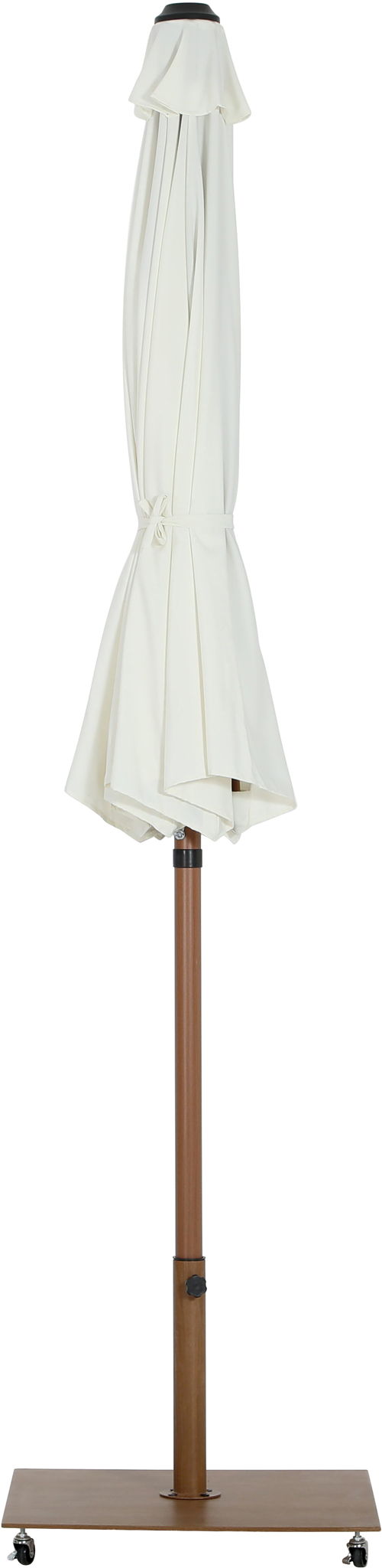 Amalfi - Aluminum Patio Umbrella - Light Brown Base / Light Brown Pole