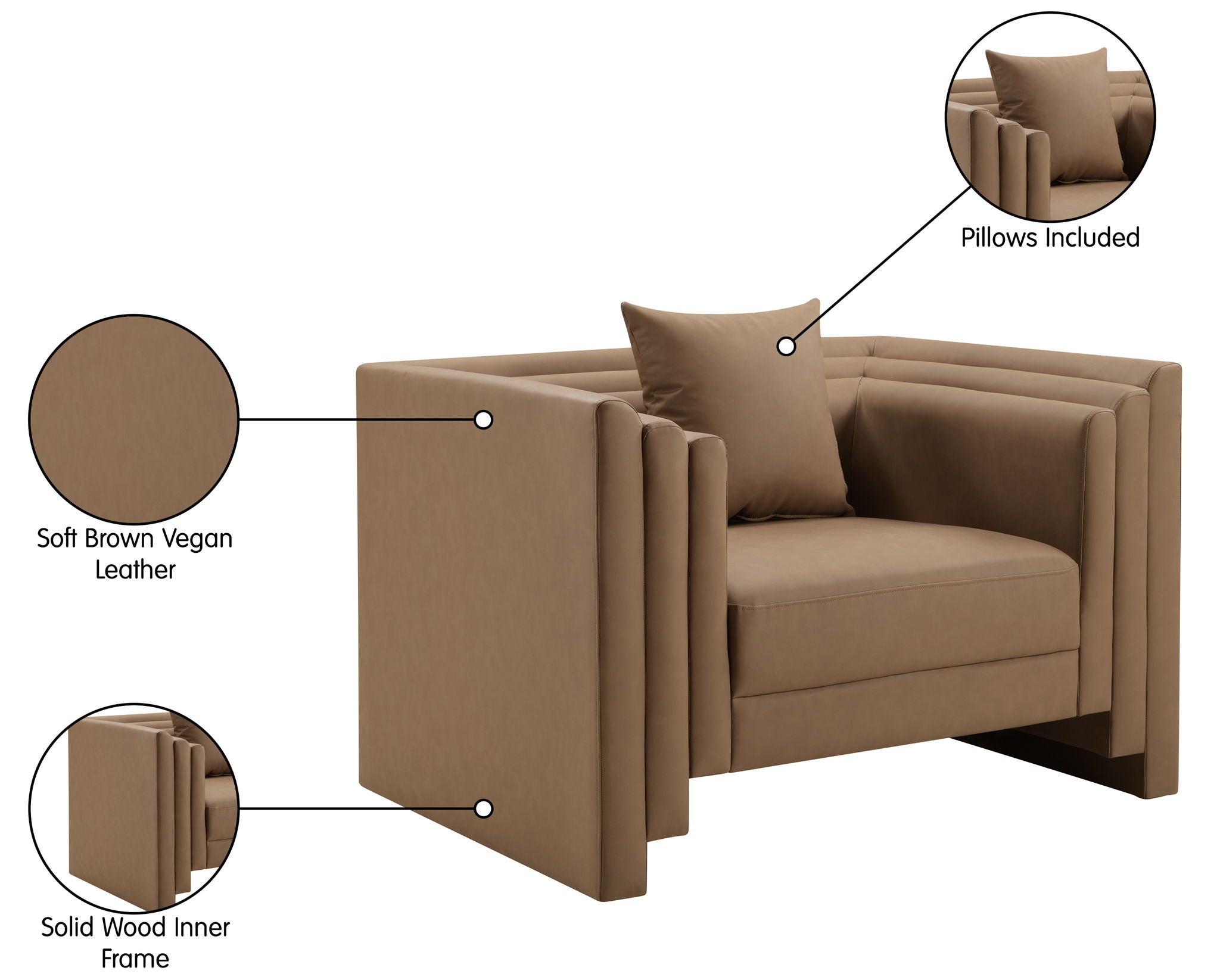 Everett - Vegan Leather Upholstered Chair