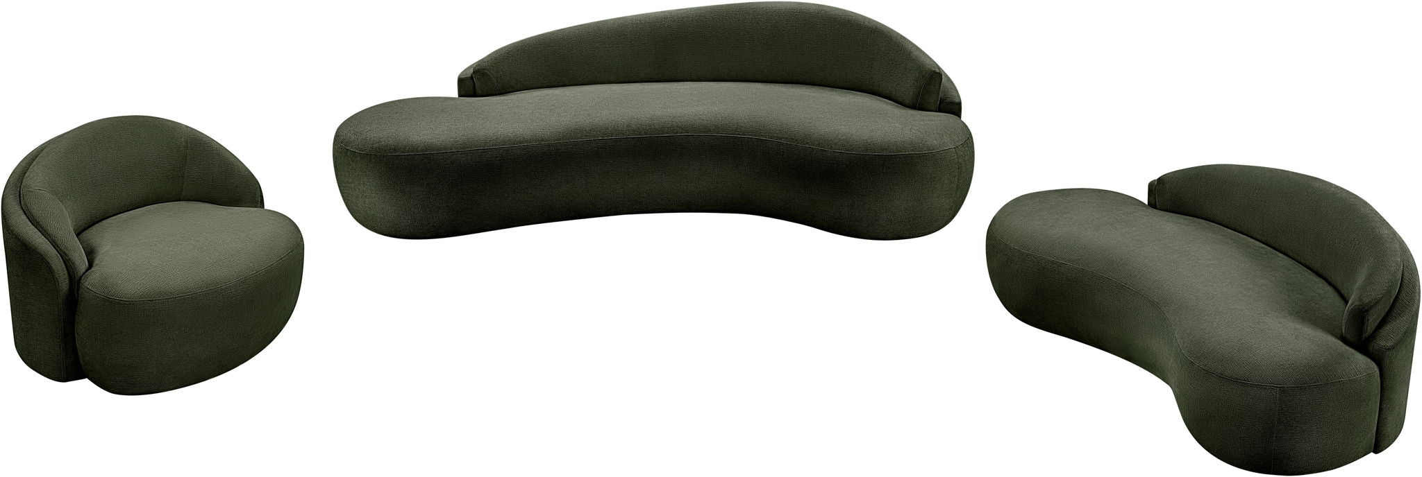 Caspian - Chenille Fabric Upholstered Sofa