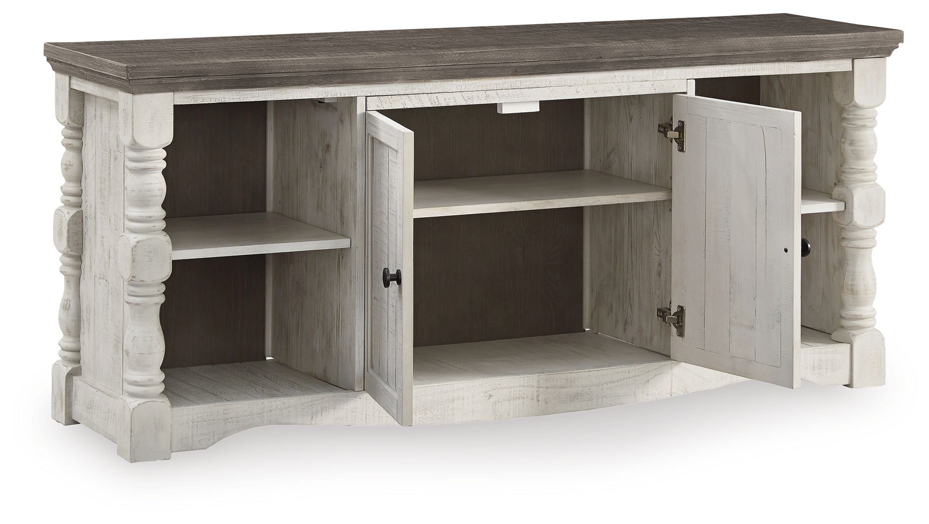Havalance - 4 Pc. - Entertainment Center - 67" TV Stand - Brown / Beige