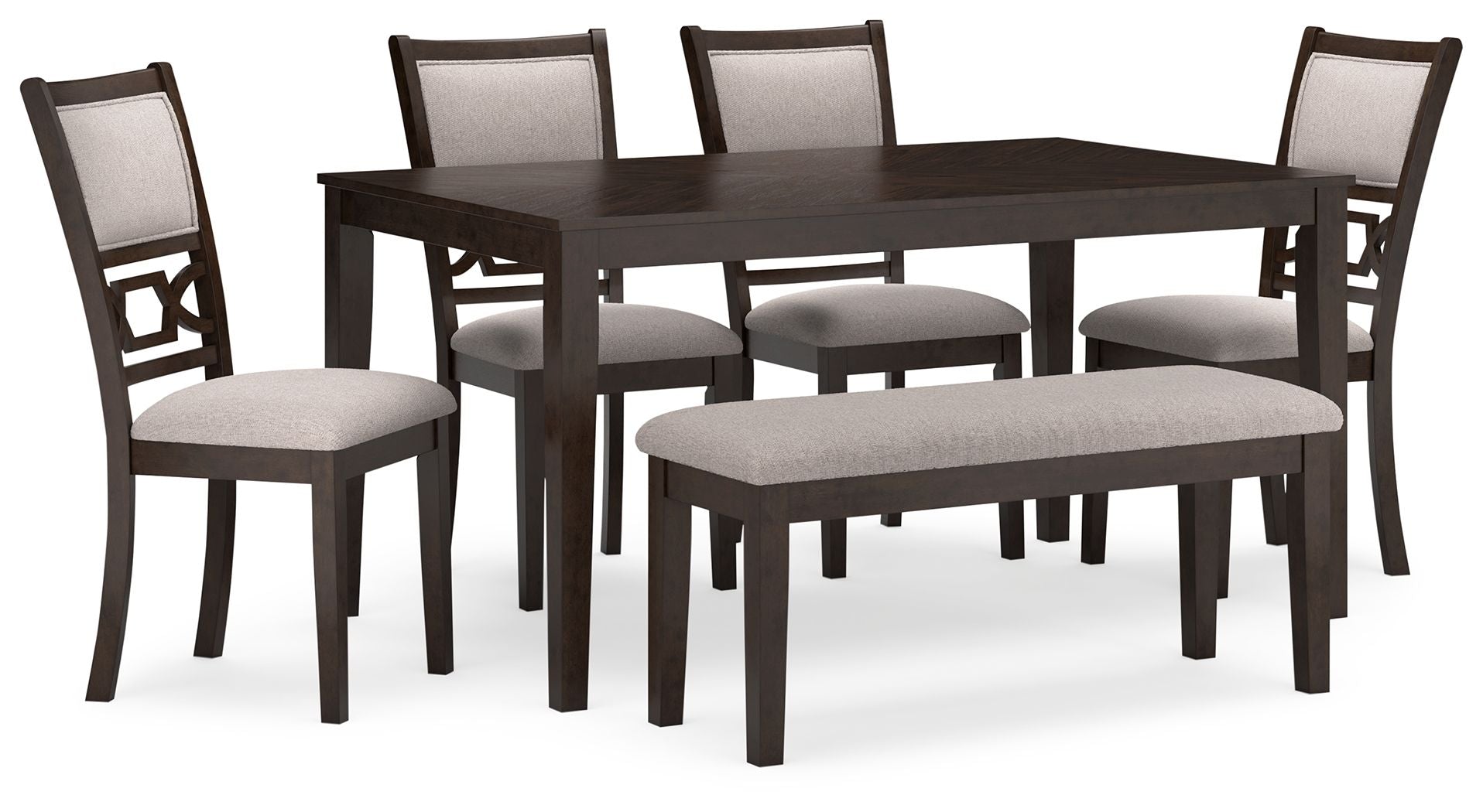 Langwest - Dining Room Table Set (Set of 6) - Brown