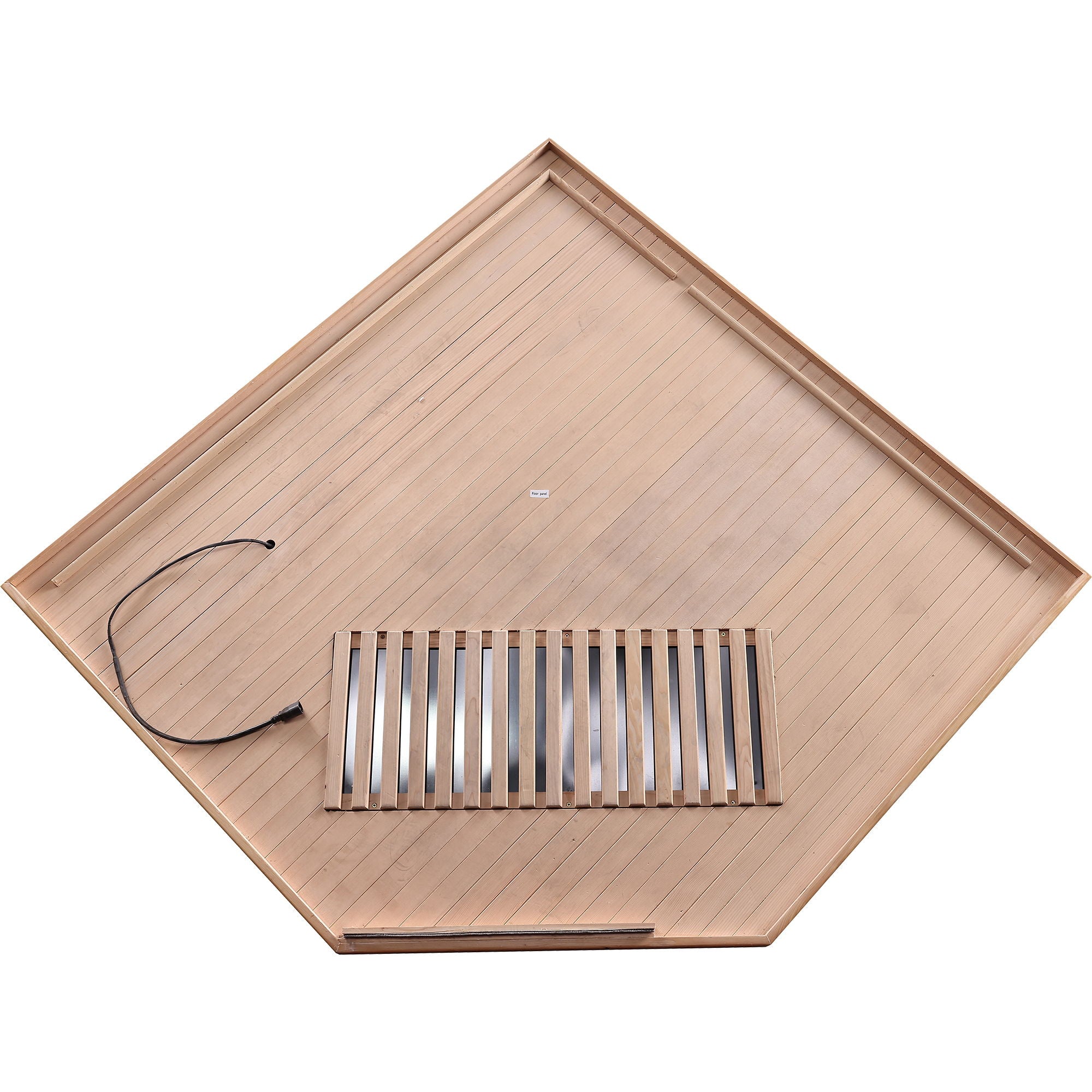 Pentagonal Sauna Room With Carbon Heating Plates - American White Oak