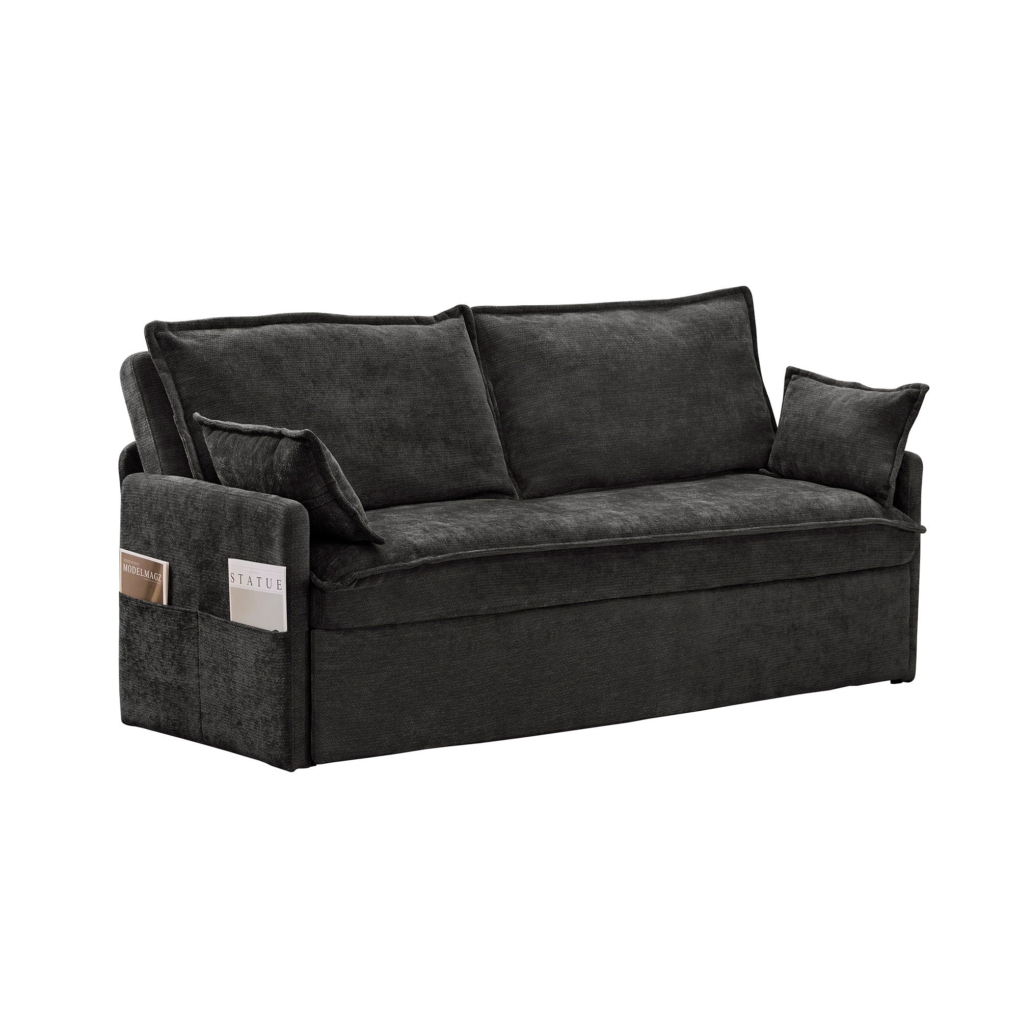 Pull Out Sofa Bed, Convertible Sleeper Sofa Couch, Side Storage, And USB / C - Type Charging Ports Chair