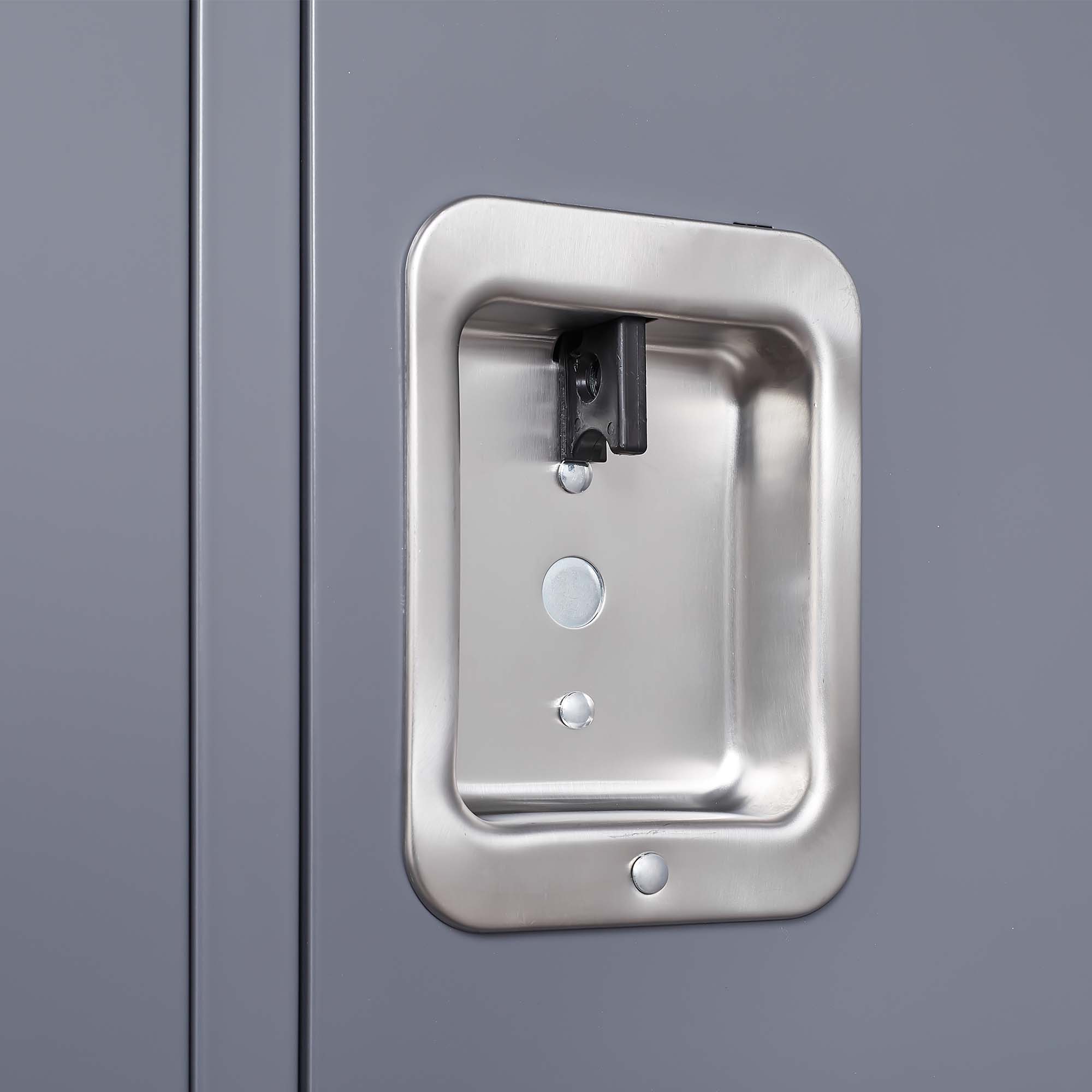 6 Door Lockers With Lock For Employees, Storage Cabinet For Home, Gym, Office, School, Garage - Gray