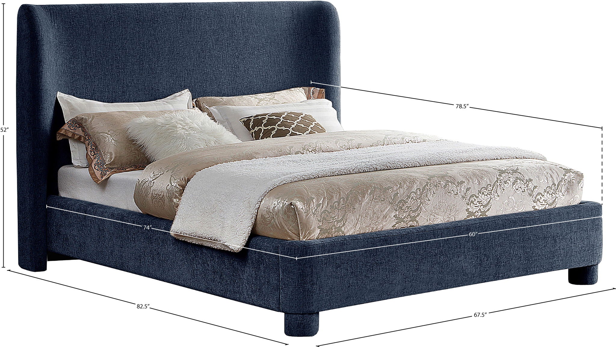 Penny - Chenille Fabric Bed