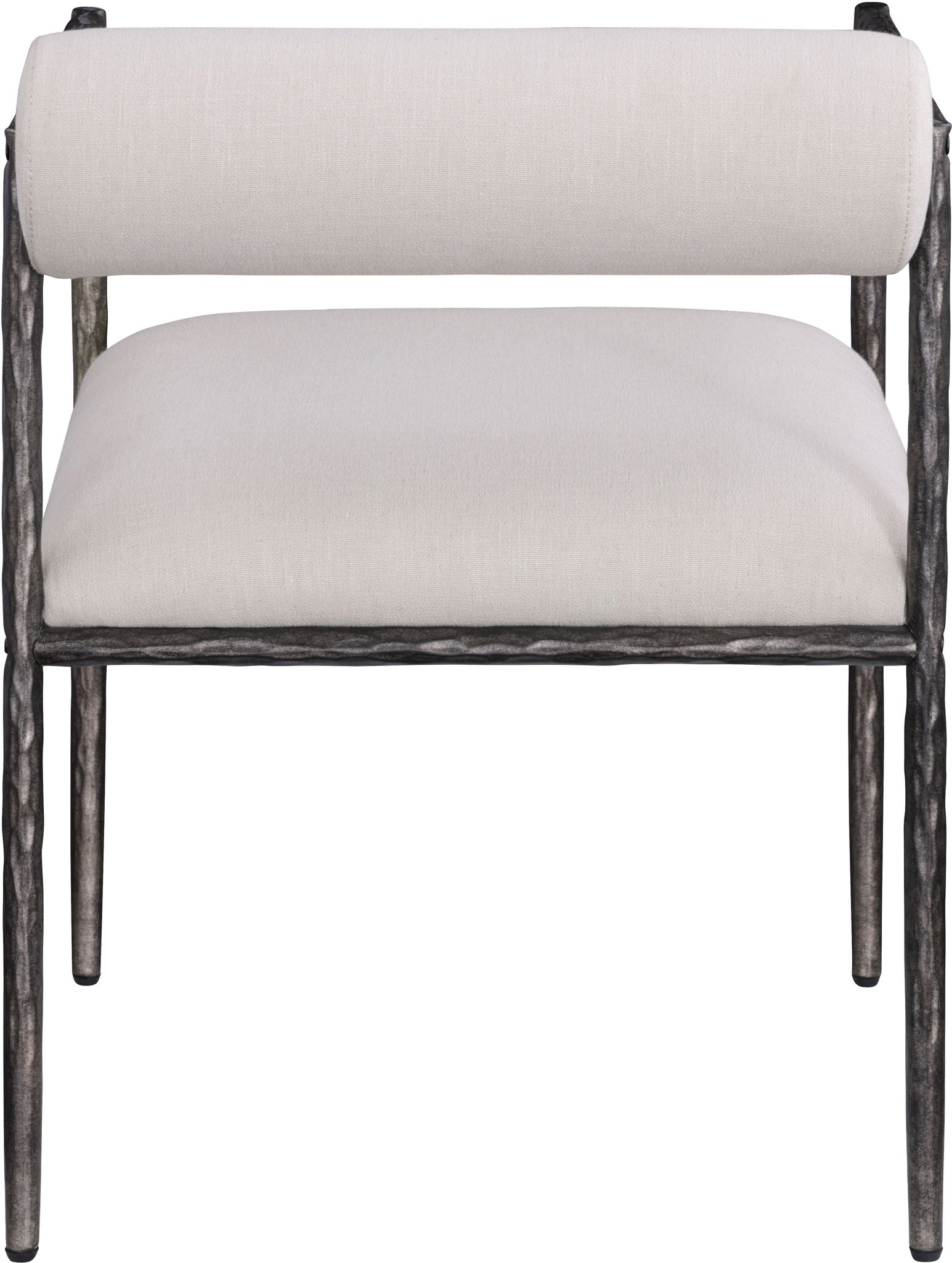 Axis - Linen Textured Beige Fabric Upholstered Dining Chair (Set of 2)
