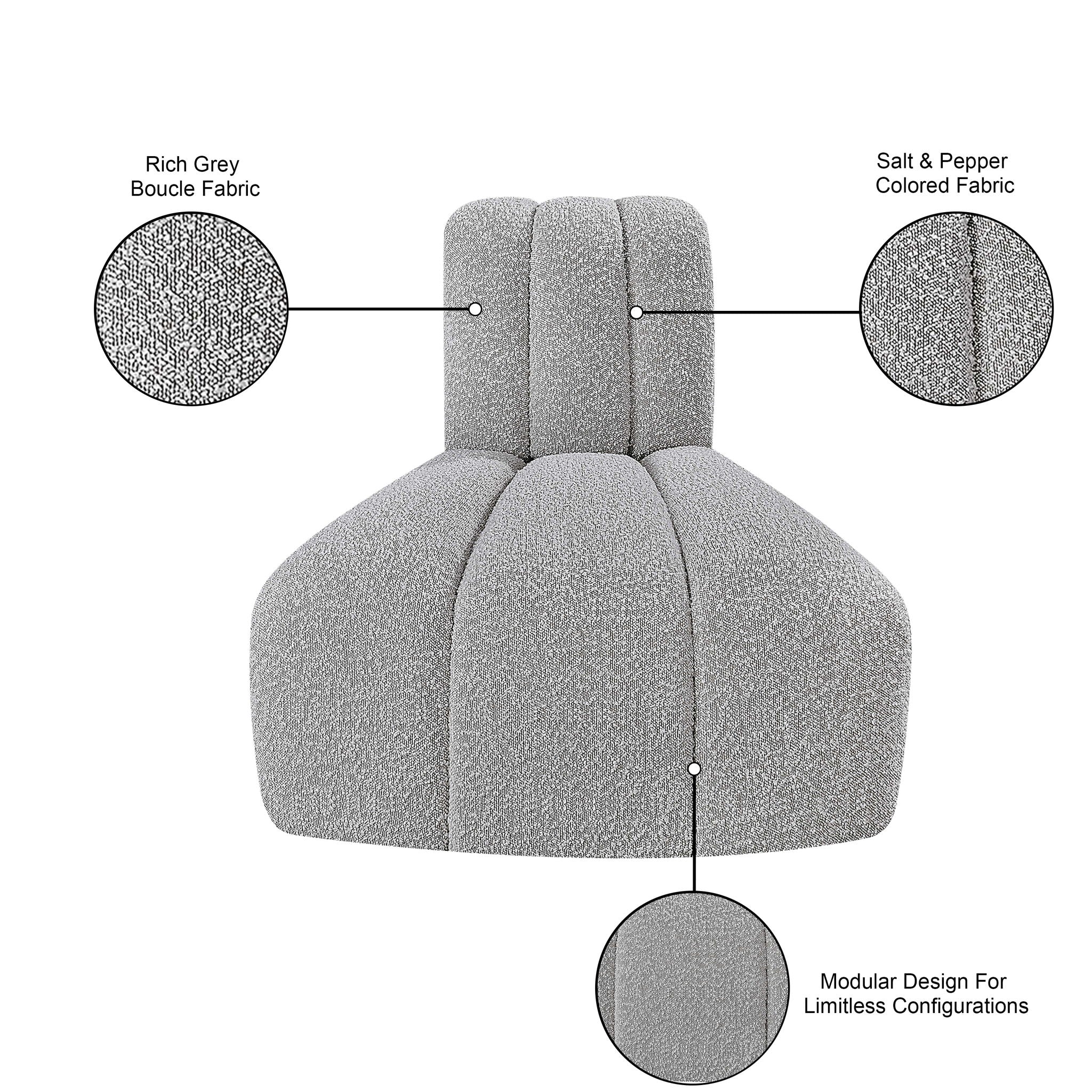 Arc - Boucle Fabric Reverse Corner