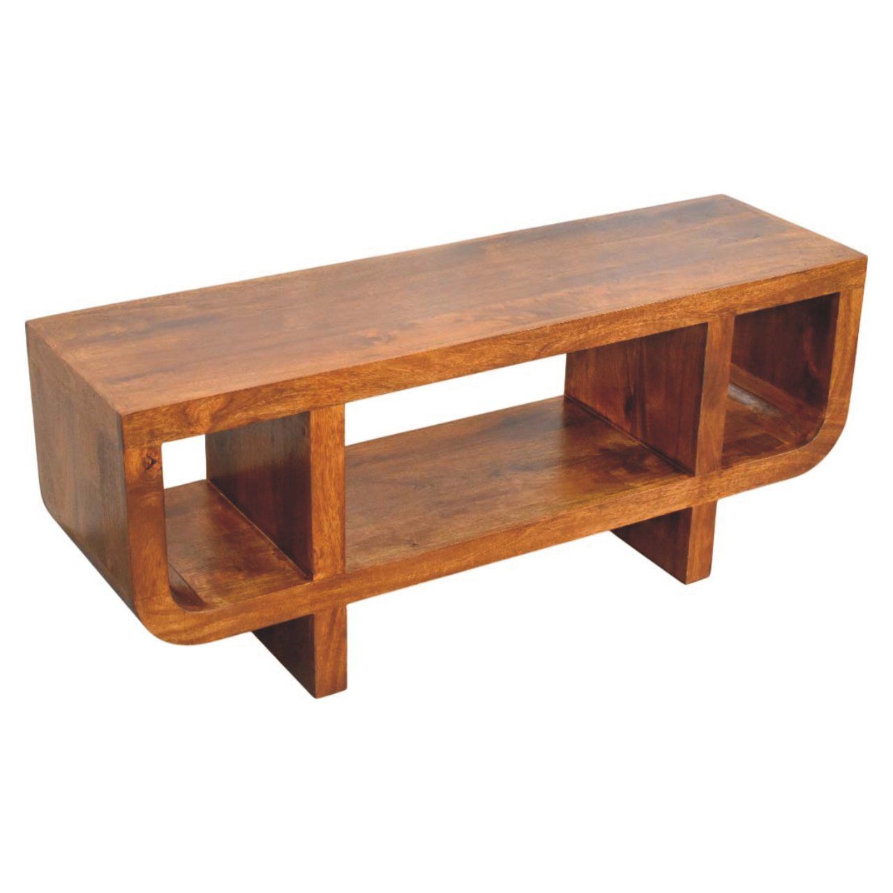 Orion - Curved Media Unit - Brown