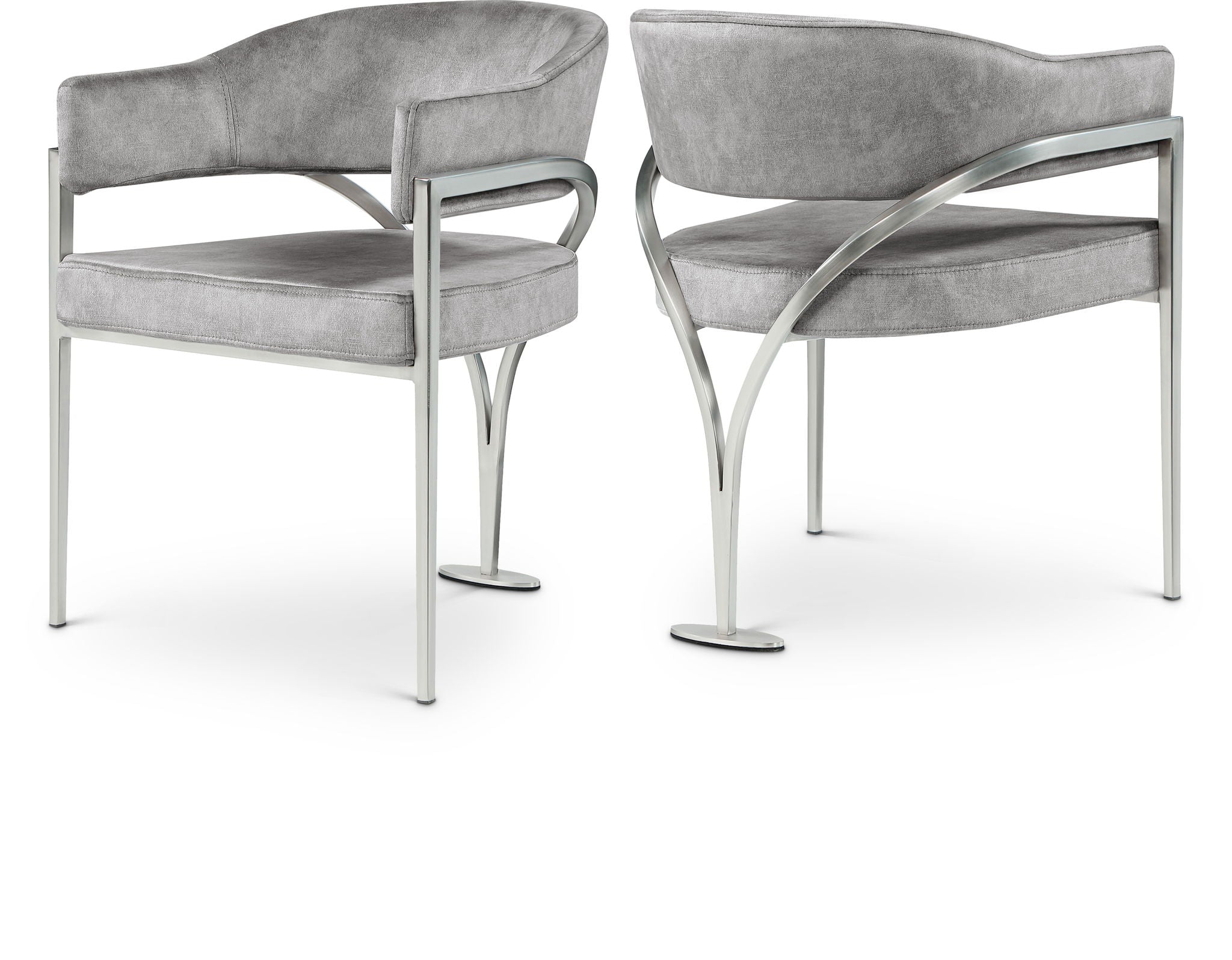 Madelyn - Dining Chair (Set of 2) - Brushed Chrome