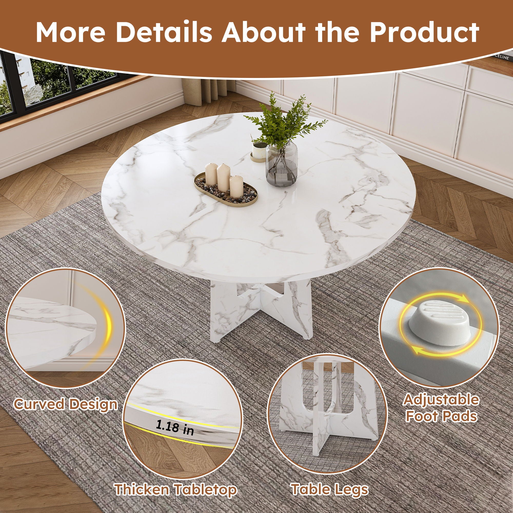 Round Dining Table For 4