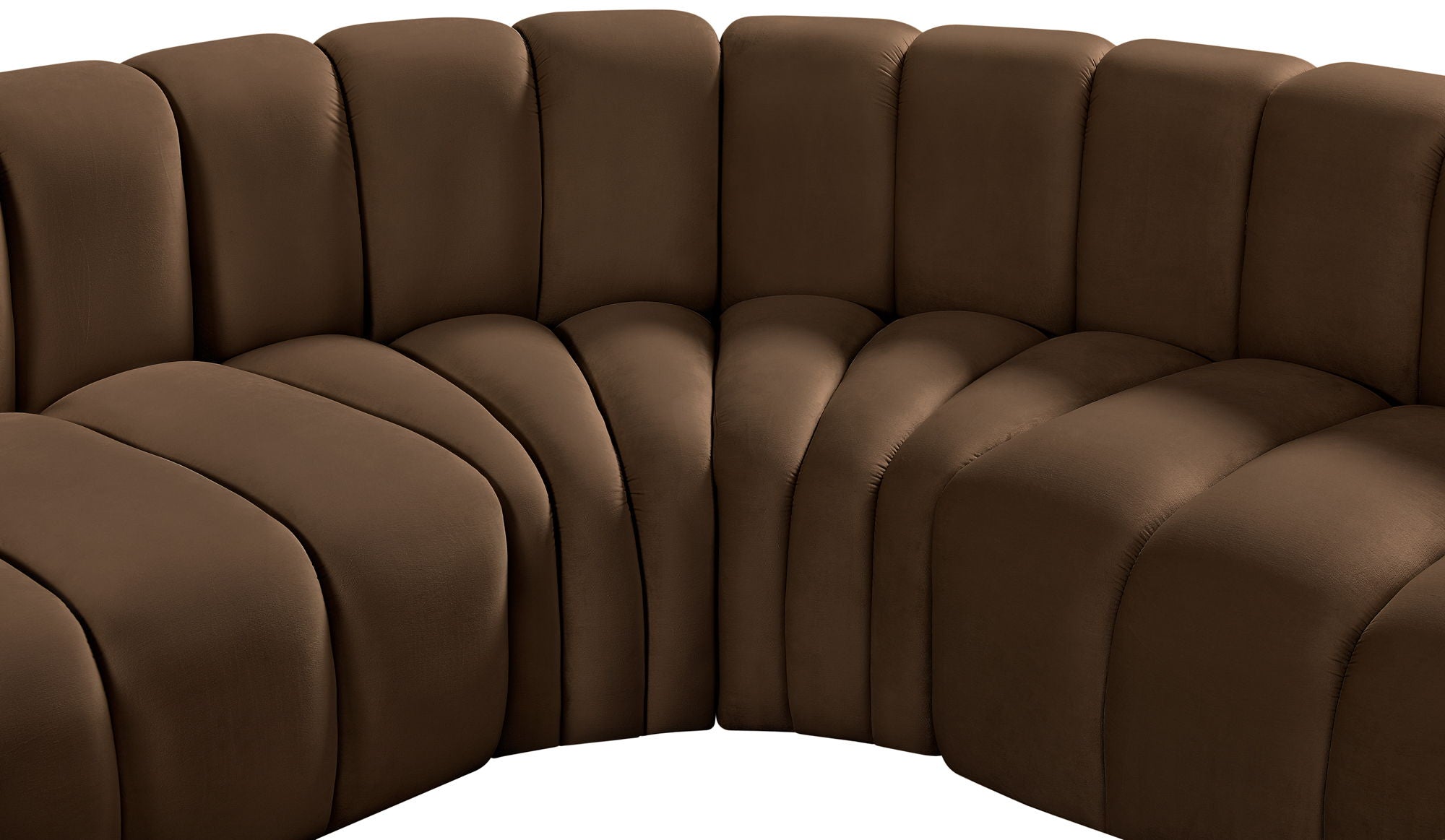 Arc - Velvet 6 Piece U-Shaped Modular Sofa