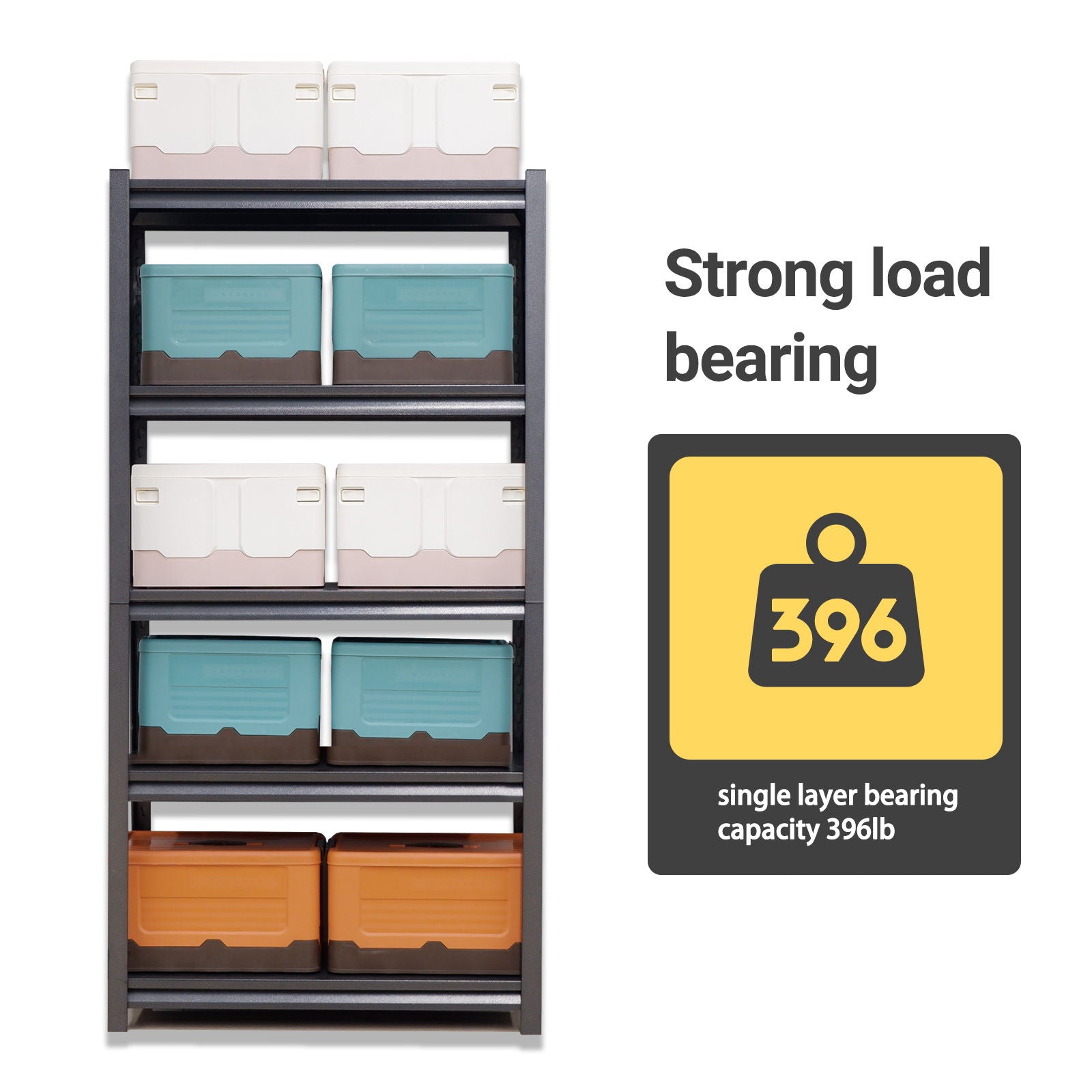 Industrial Heavy Duty Metal Garage Shelving Unit, Adjustable Storage Rack
