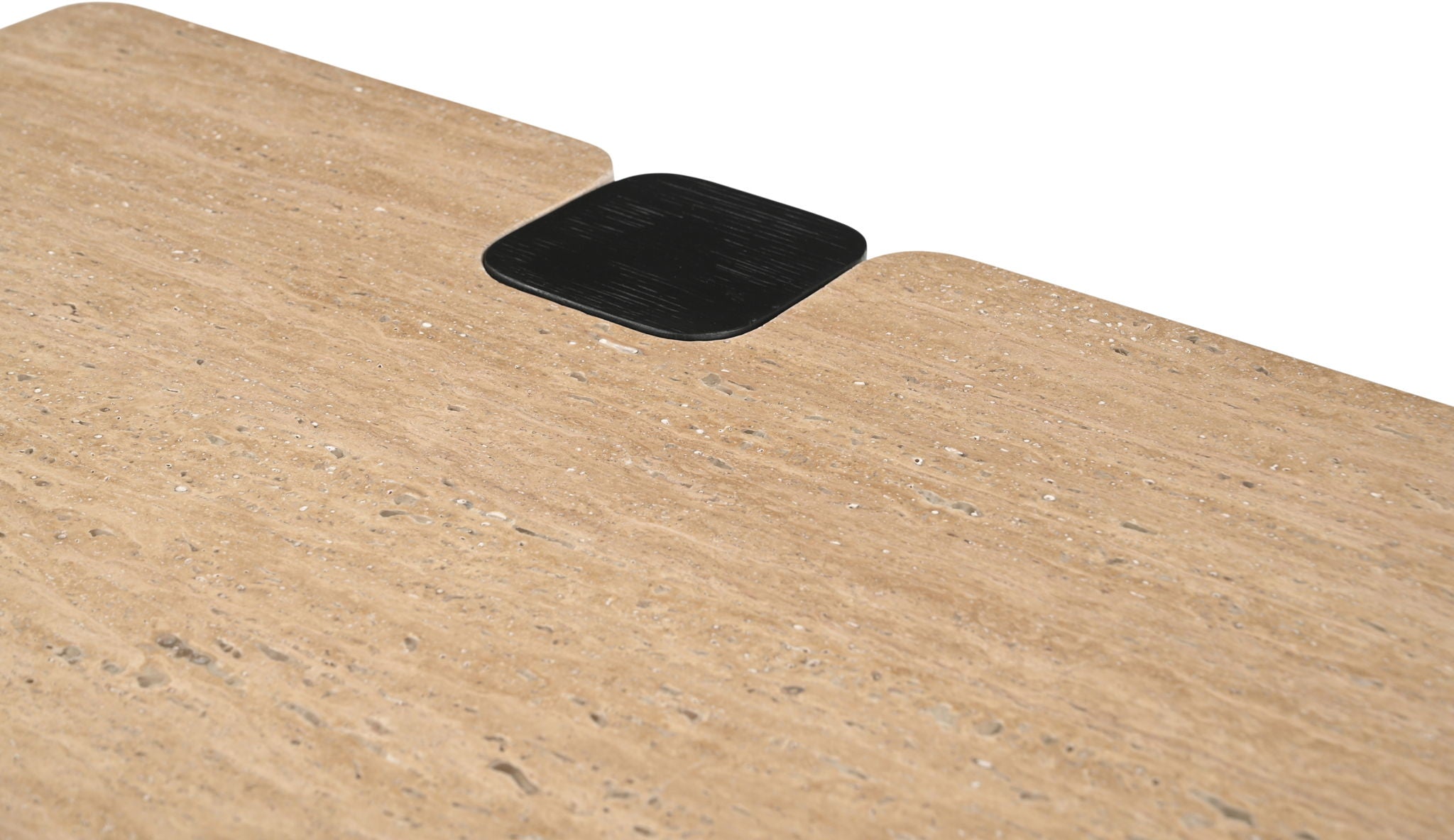 Ravenna - Genuine Travertine Top And Oak Wood Base Table