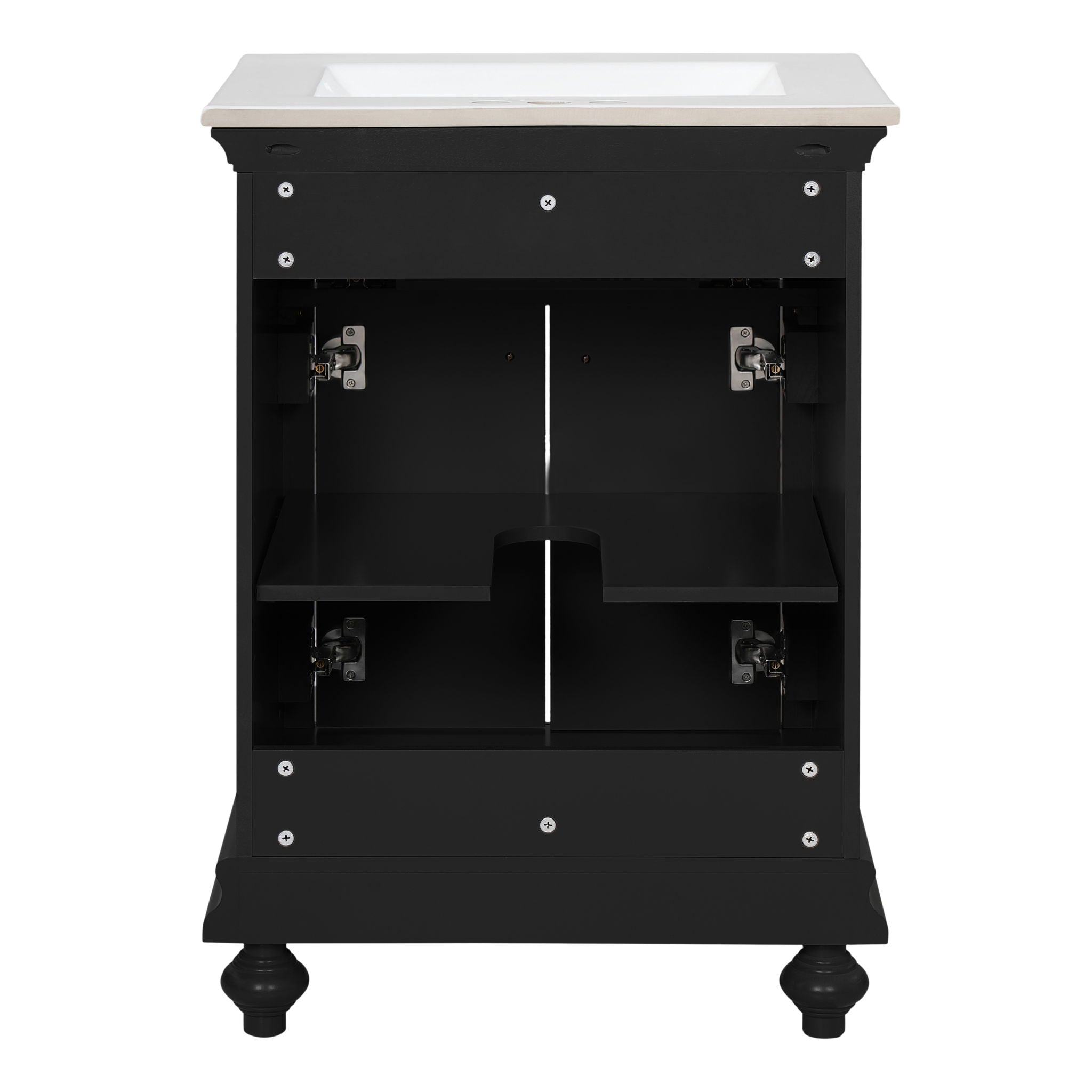 Modern Bathroom Vanity With Tip-Out Drawer And Soft-Close Hinges