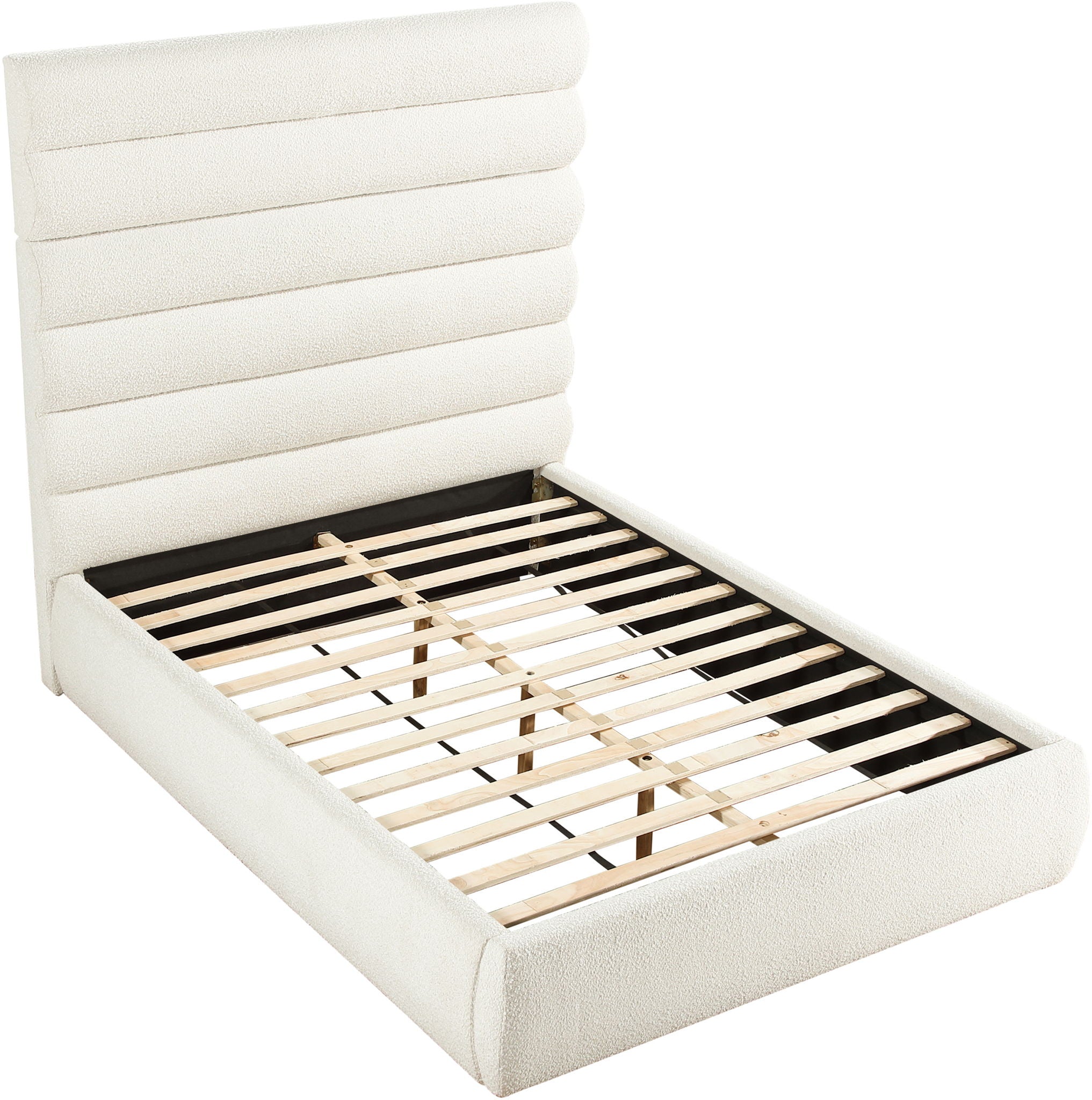 Adam - Boucle Fabric Bed With 70.5" Headboard