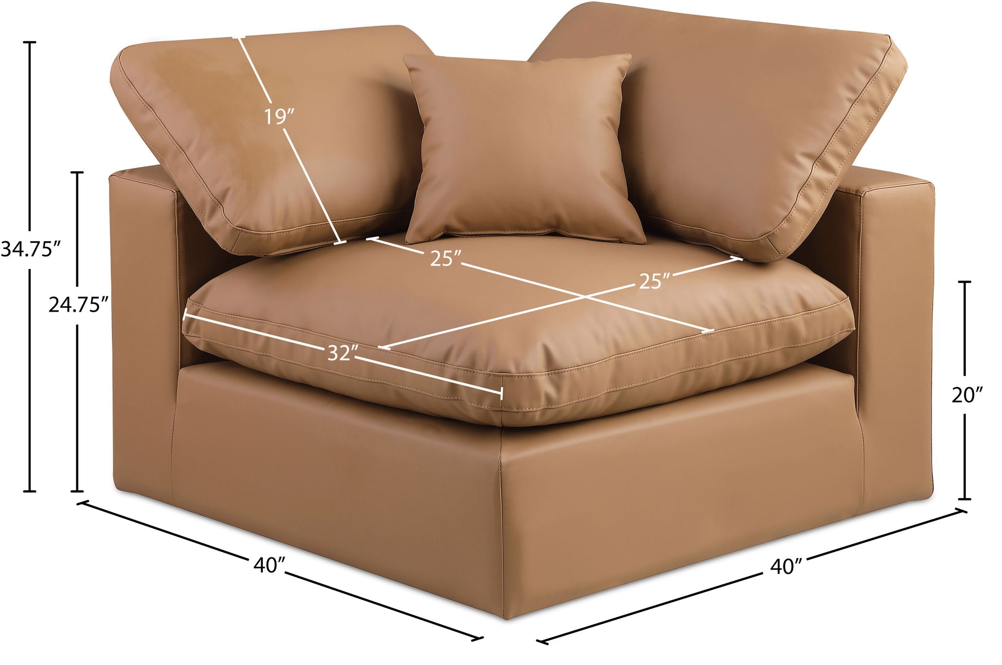 Comfy - Faux Leather Corner Chair