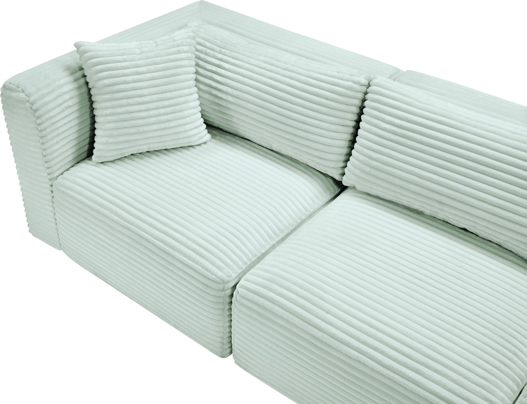 Shaggy - 5 Piece Modular Sectional With Ottoman