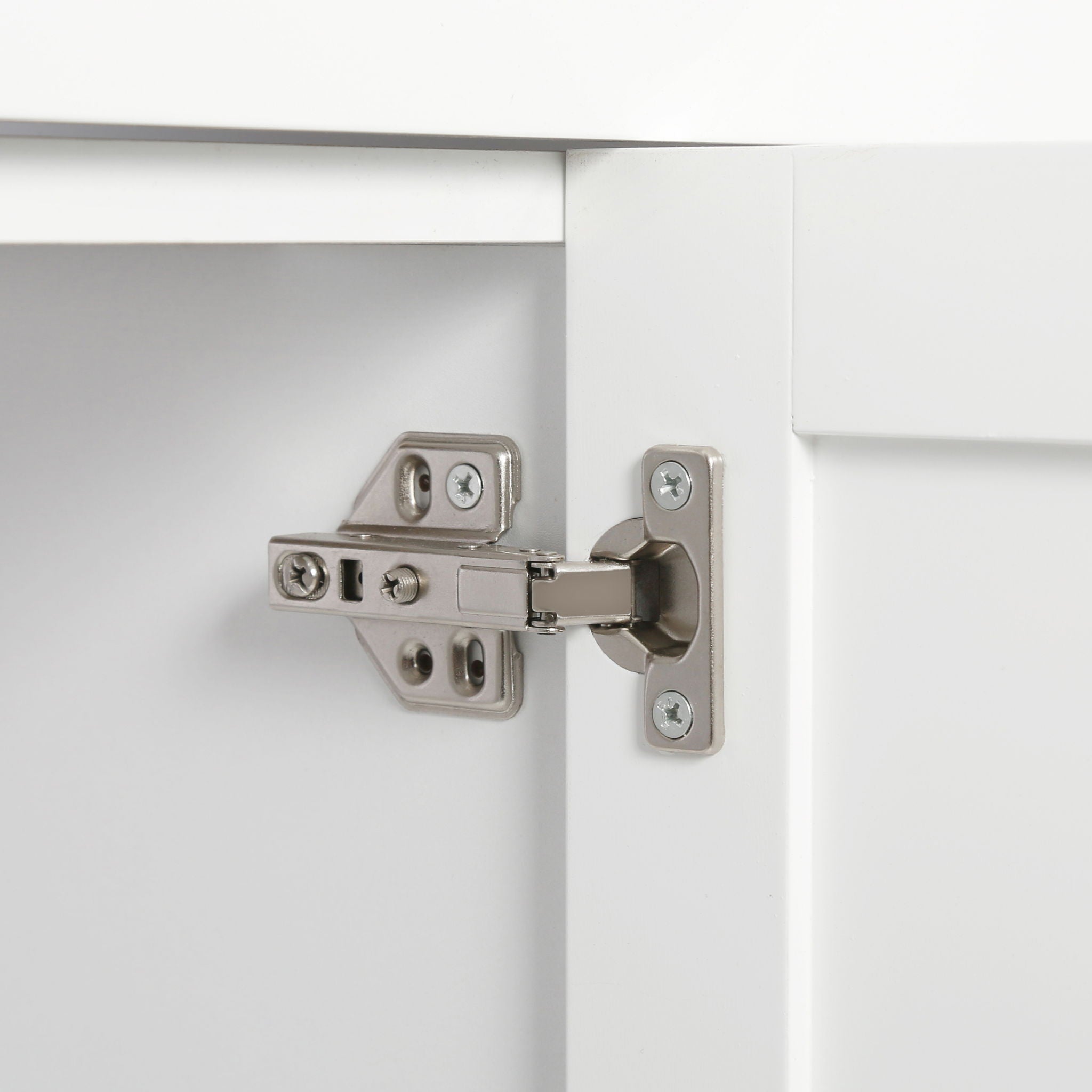 Bathroom Vanity With 2 Doors, 2 Drawers, Adjustable Shelf, Hidden Slides & Soft Close Hinges