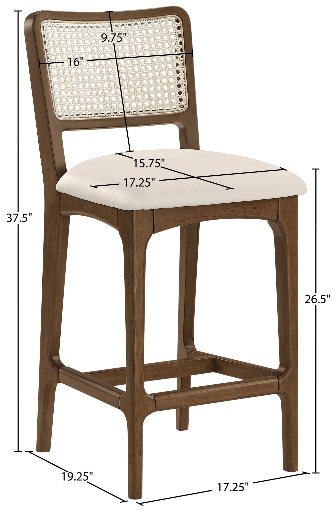 Atrium - Counter Stool With Brushed Brown Base (Set of 2)