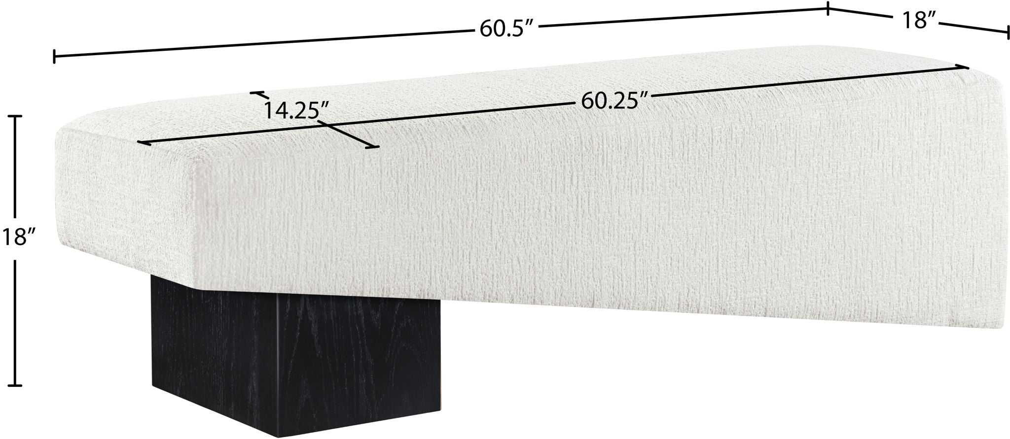 Alora - Bench - Black Base