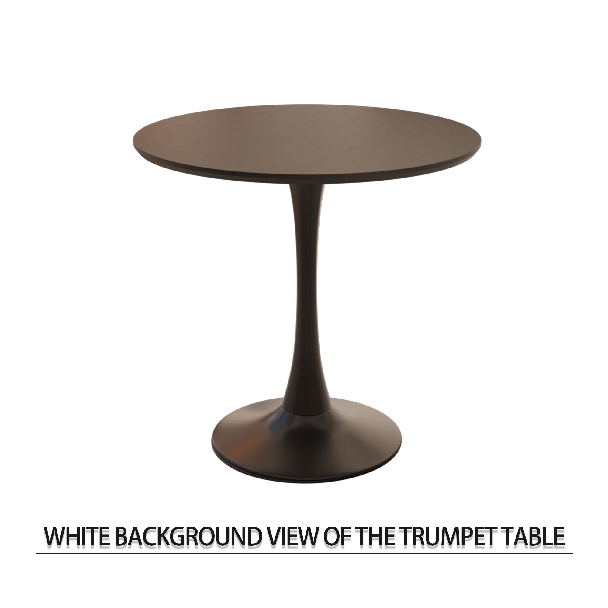 Round Dining Table Set With Tulip Design And 2 Chairs