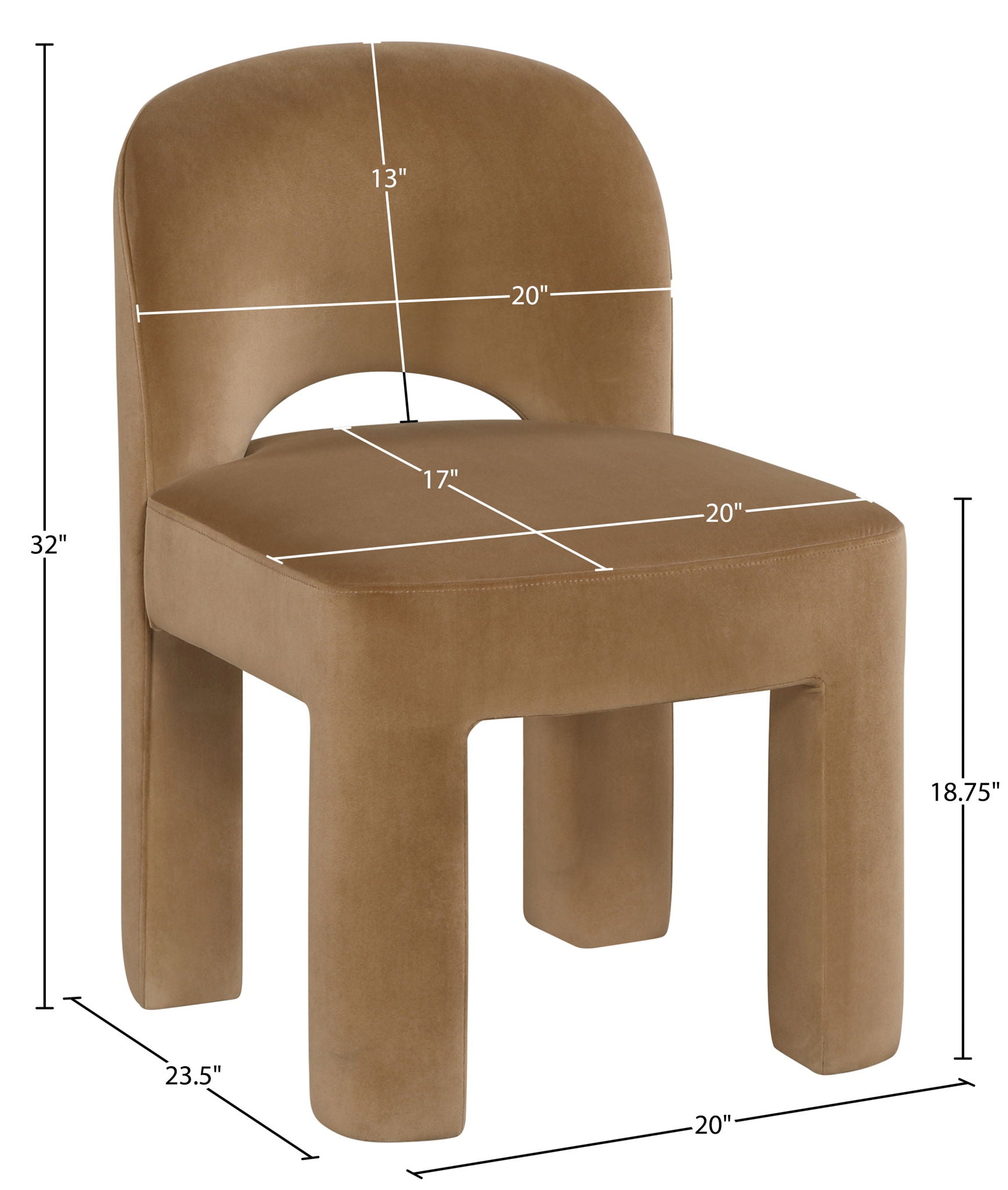 Celine - Velvet Performance Fabric Upholstered Dining Chair (Set of 2)