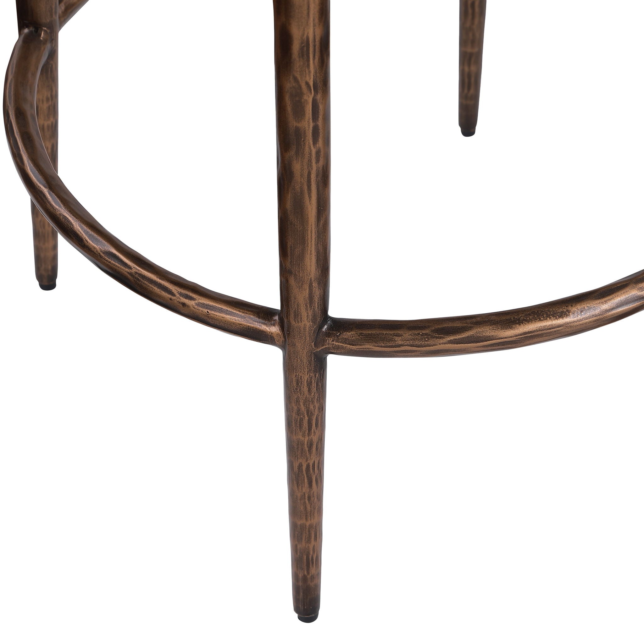 Ferro - Performance Fabric Upholstered Bar Stool - Antique Bronze