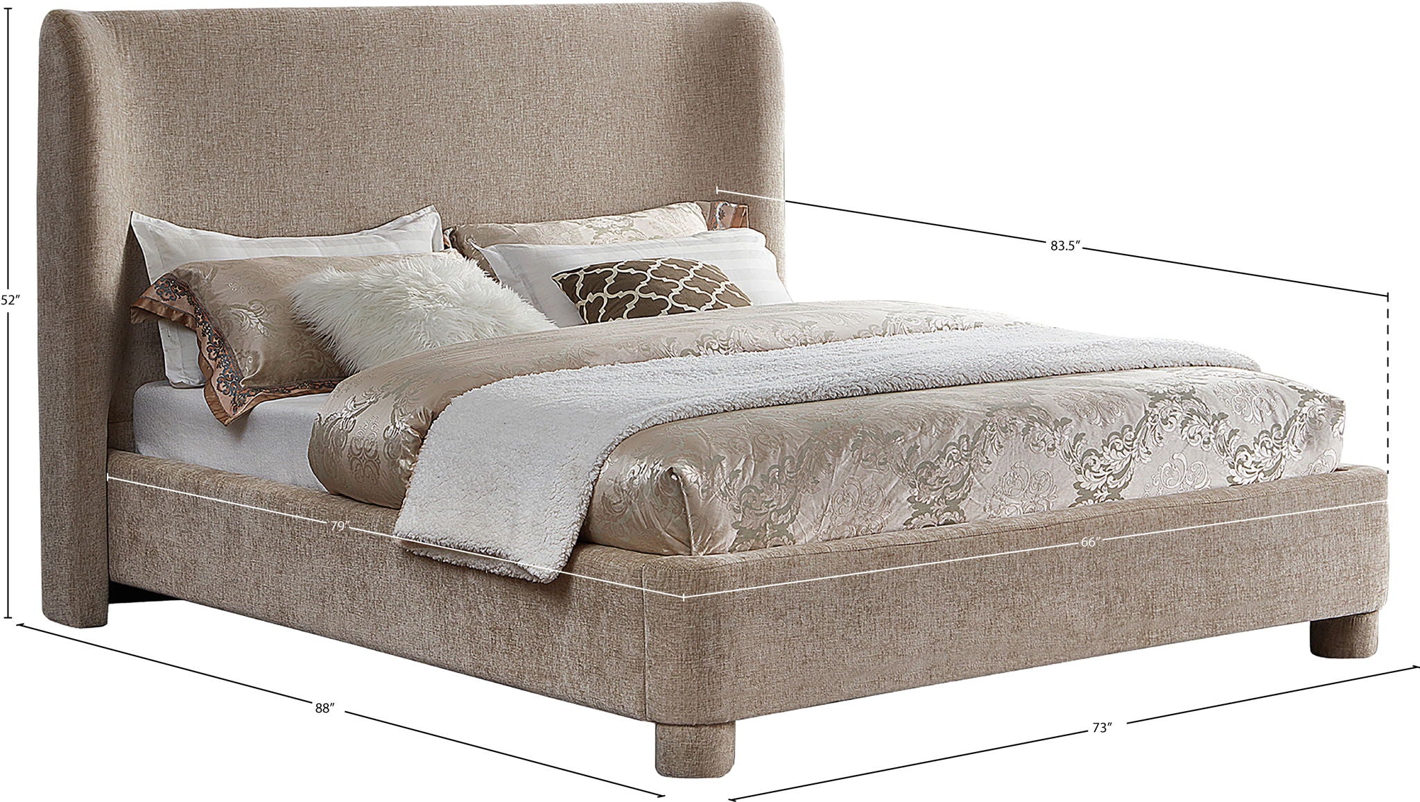 Penny - Chenille Fabric Bed