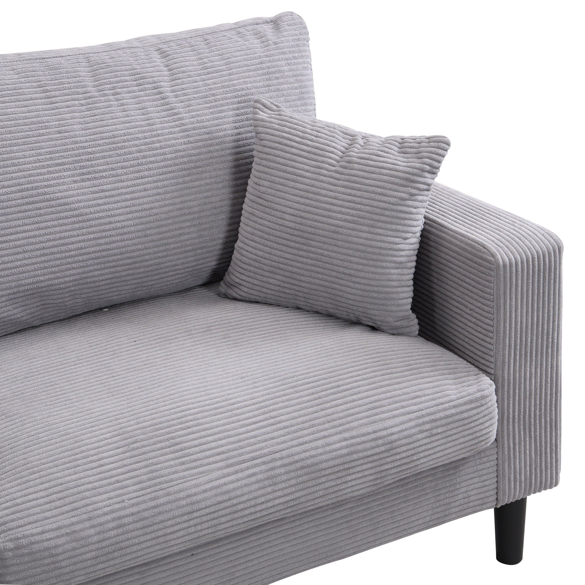 Modern Upholstered 2 Piece Sofa Set With 3 Seater And 2 Seater