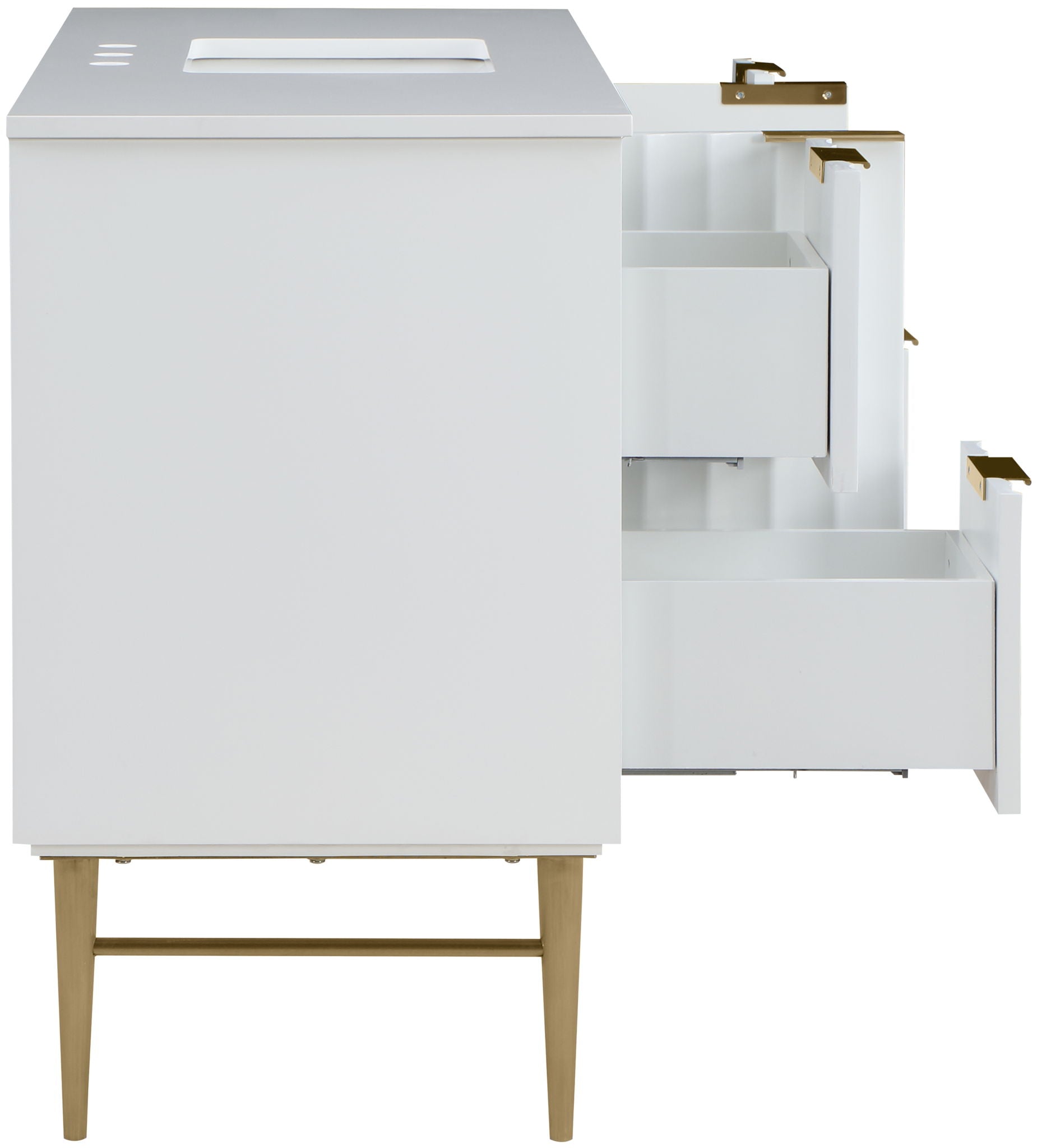 Modernist - Bathroom Vanity With Gold Legs