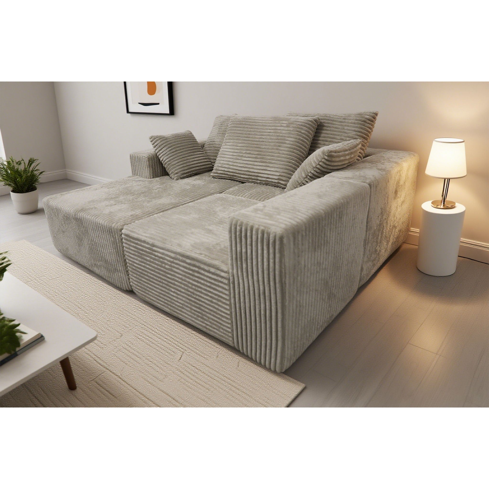 Corner Combination Sofa Sectional Couch With Soft Fabric