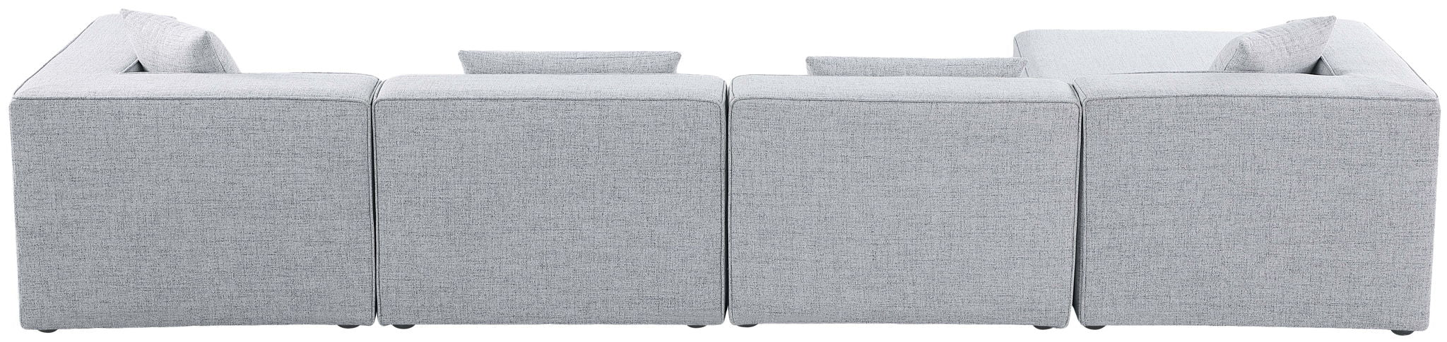 Cube - Linen 5 Piece Modular Sectional With Chaise
