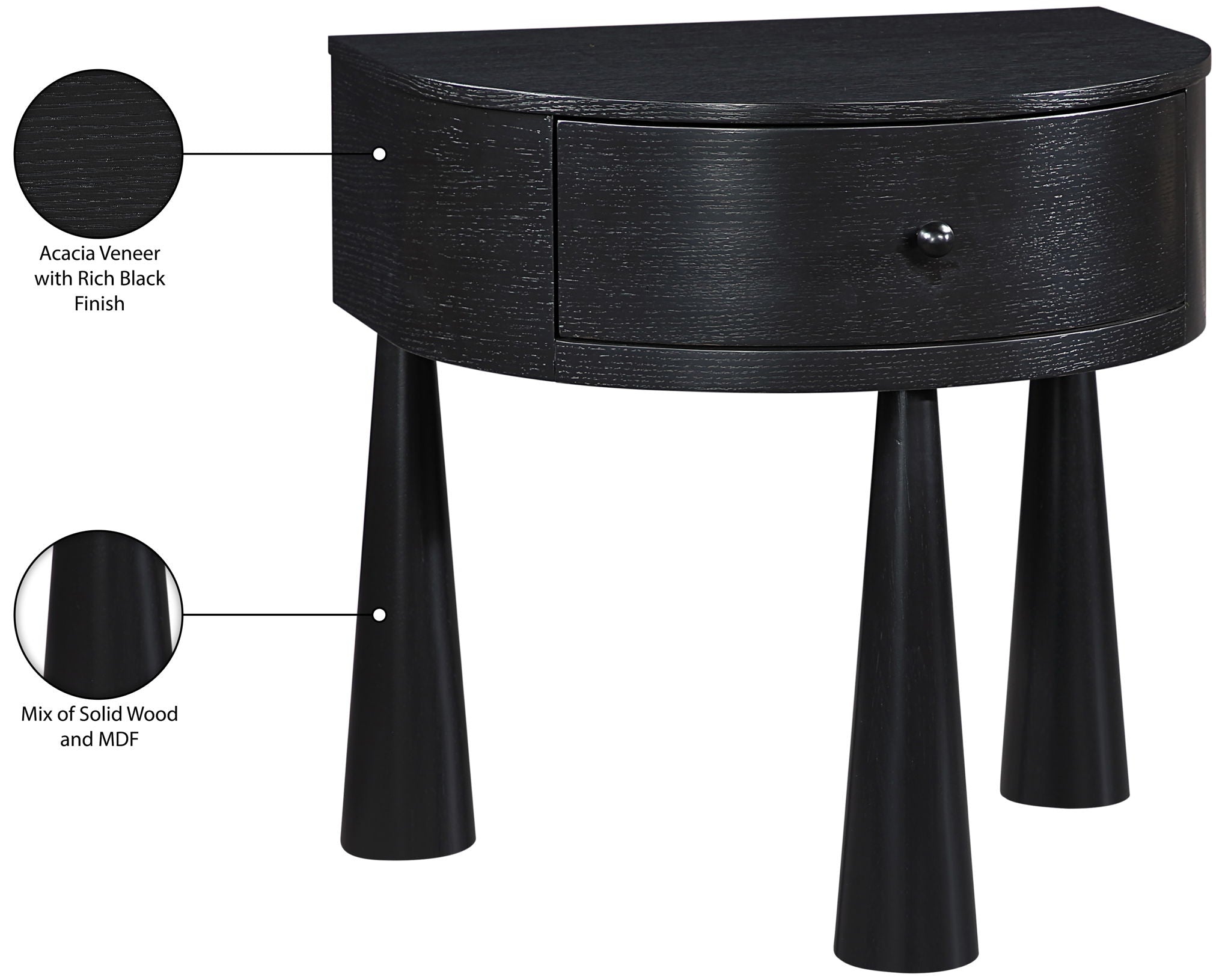 Oasis - Acacia Veneer And Solid Wood Night Stand