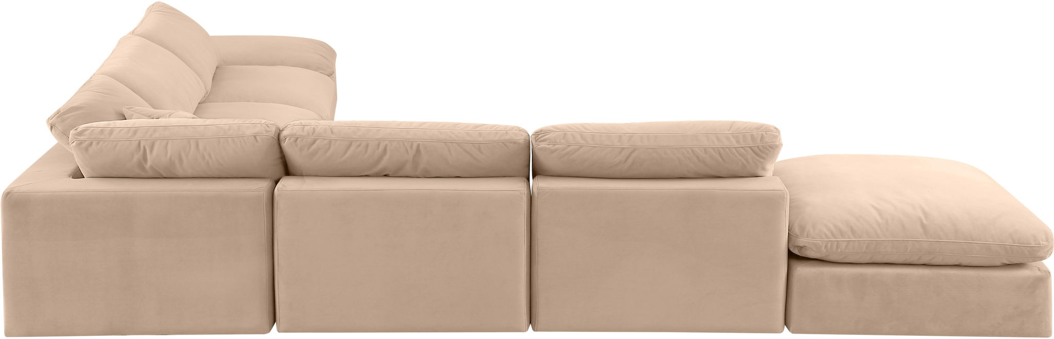 Comfy - 7 Piece Velvet Modular Corner Sectional