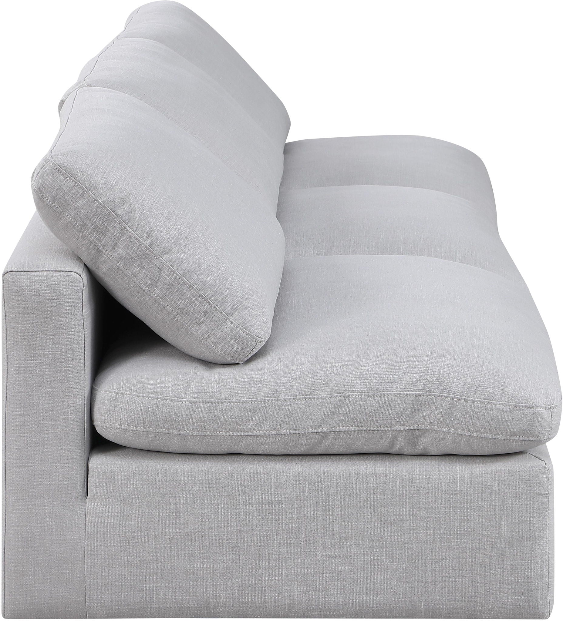 Indulge - Linen 3 Seat Modular Armless Sofa