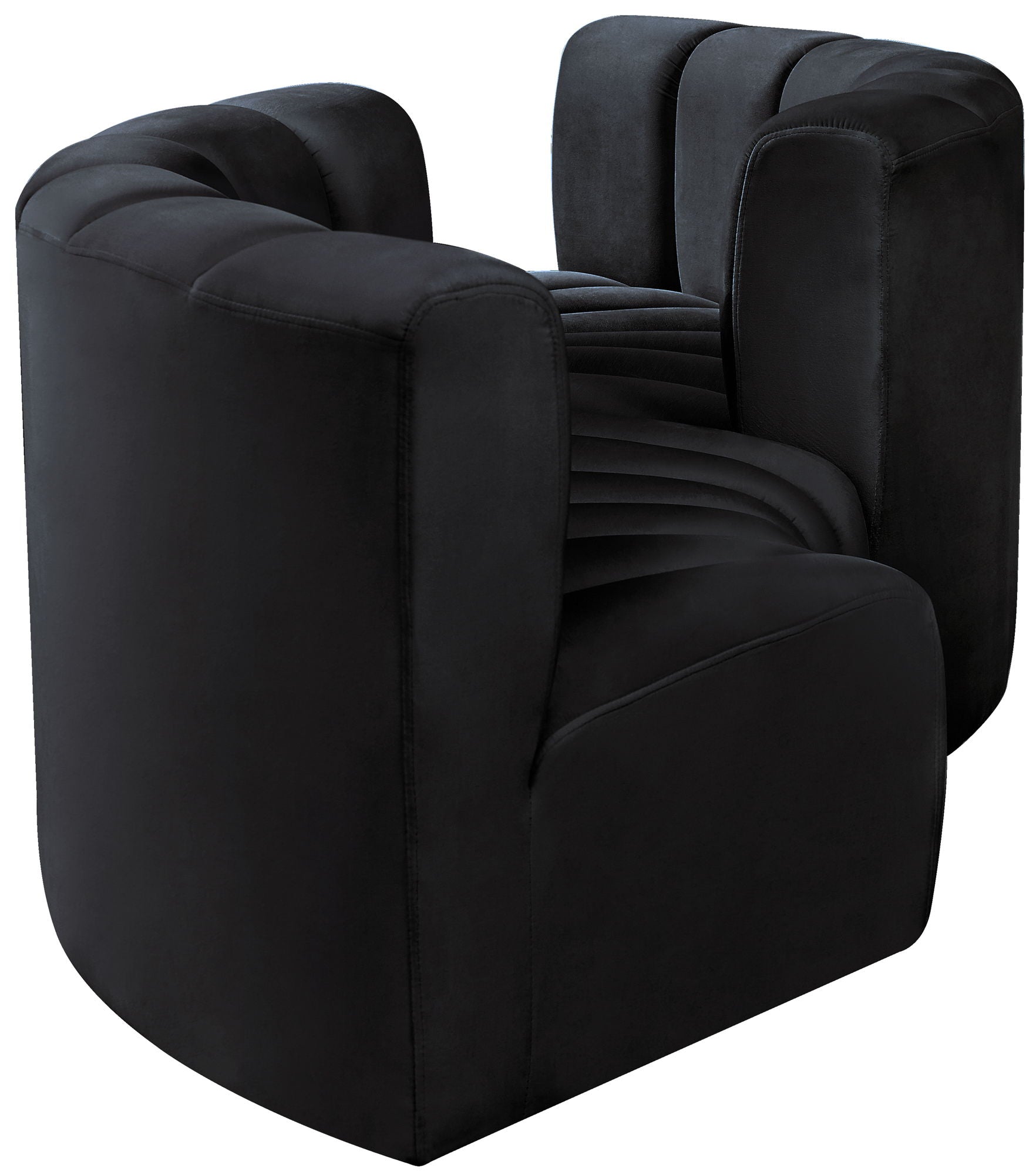 Arc - Velvet 4 Piece Curved Modular Sofa