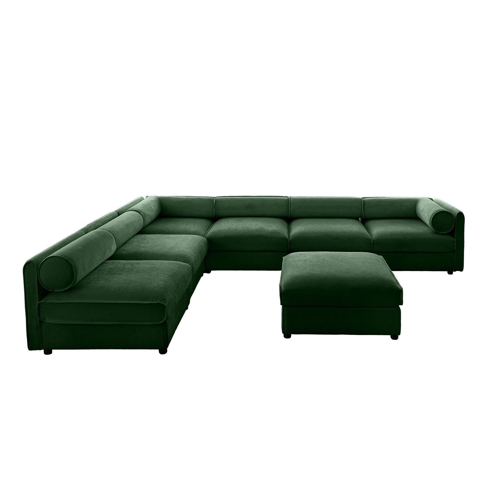 Modern Modular Sectional Sofa With Storag, Contemporary Cylindrical Design