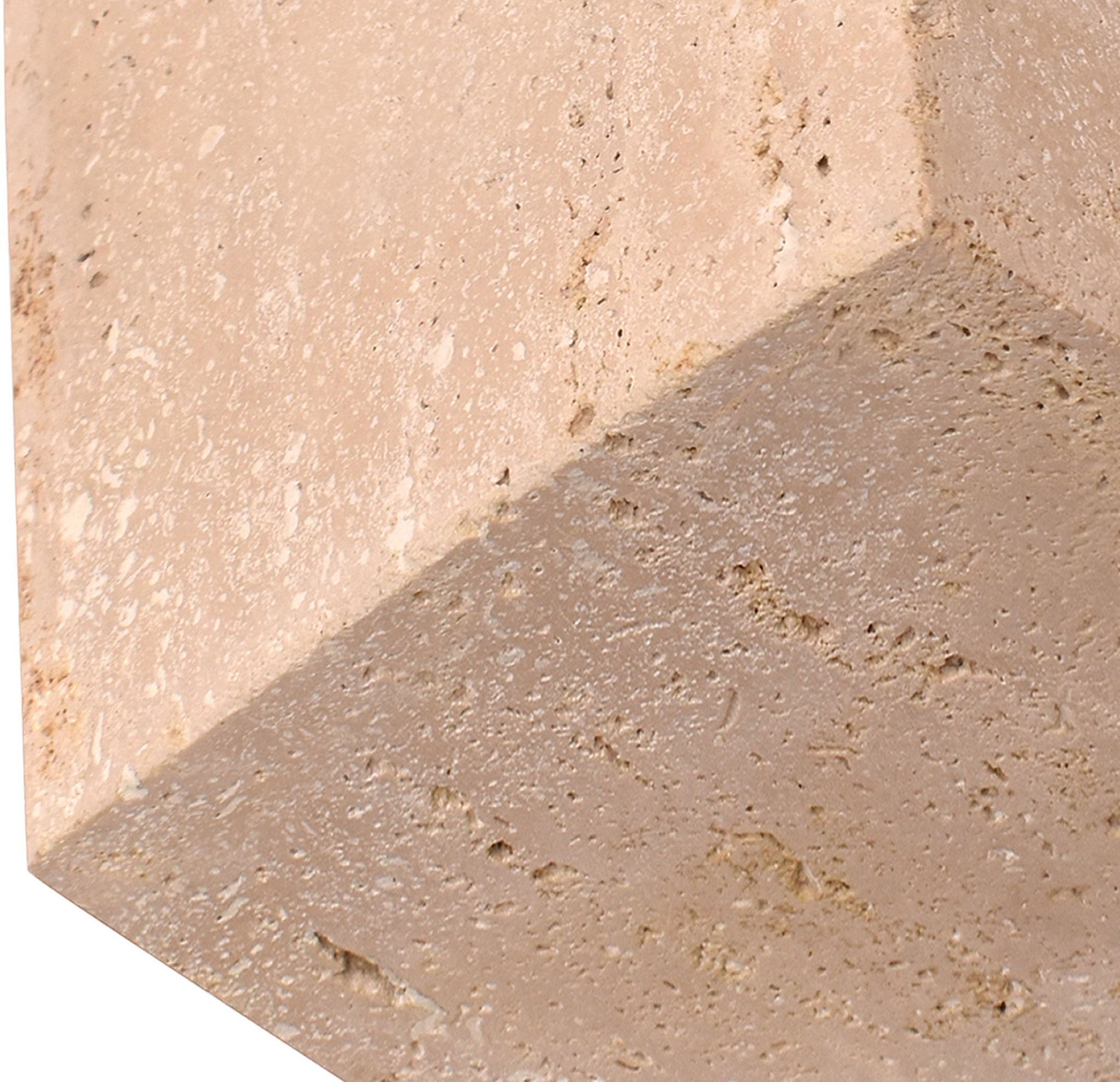 Block - Travertine Decorative Cube - Natural