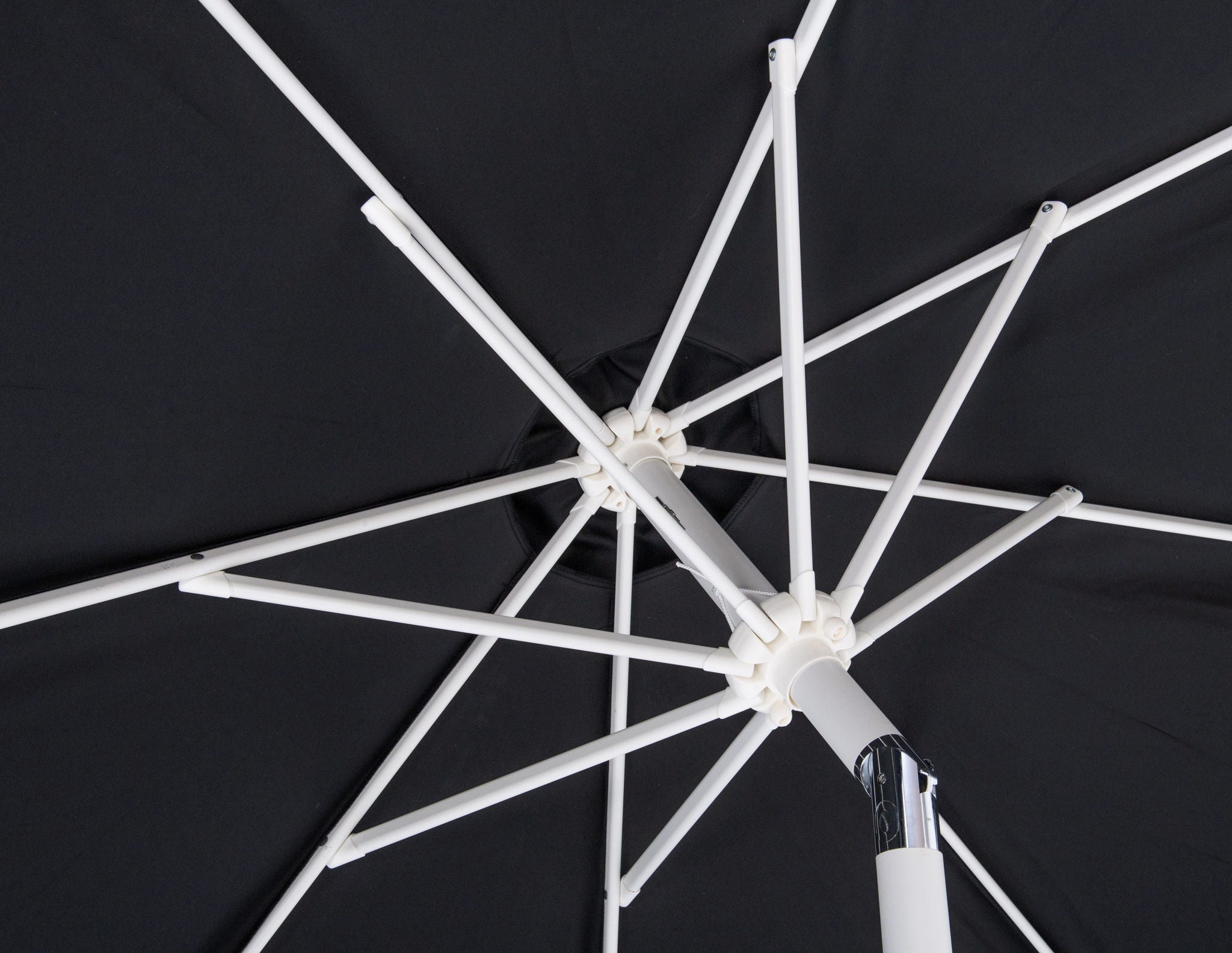 Amalfi - Patio Umbrella - Black Base / White Pole
