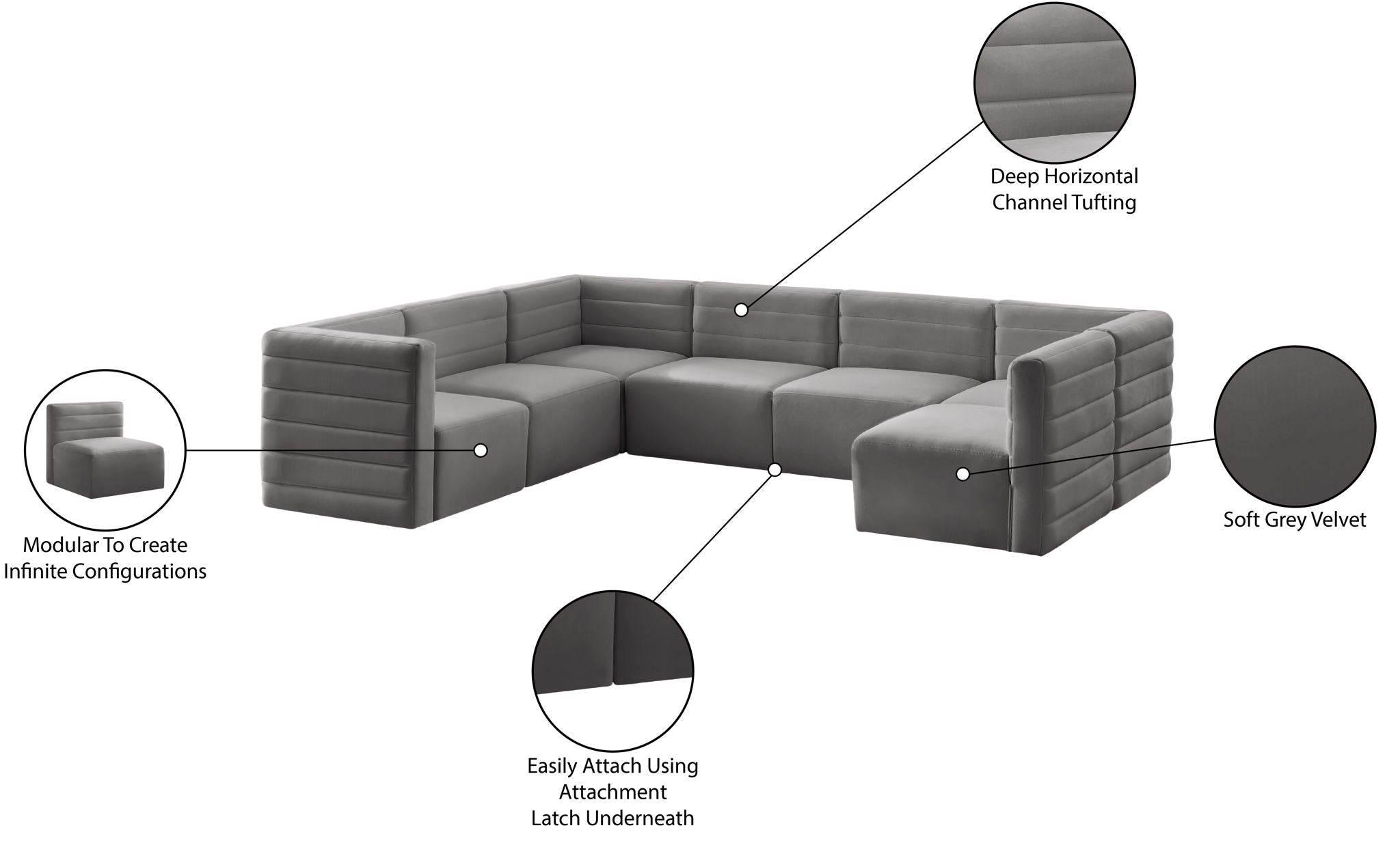 Quincy - 7 Piece Modular Sectional