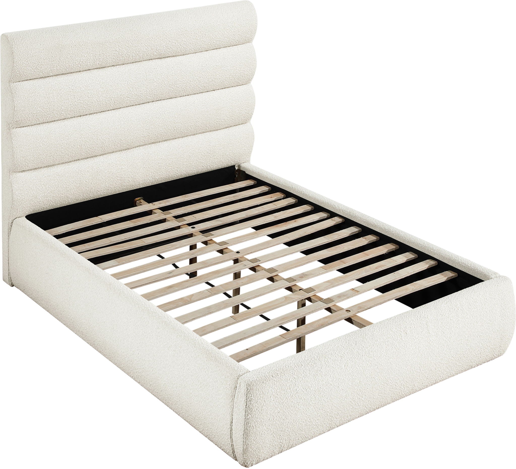 Adam - Boucle Fabric Bed With 52" Headboard