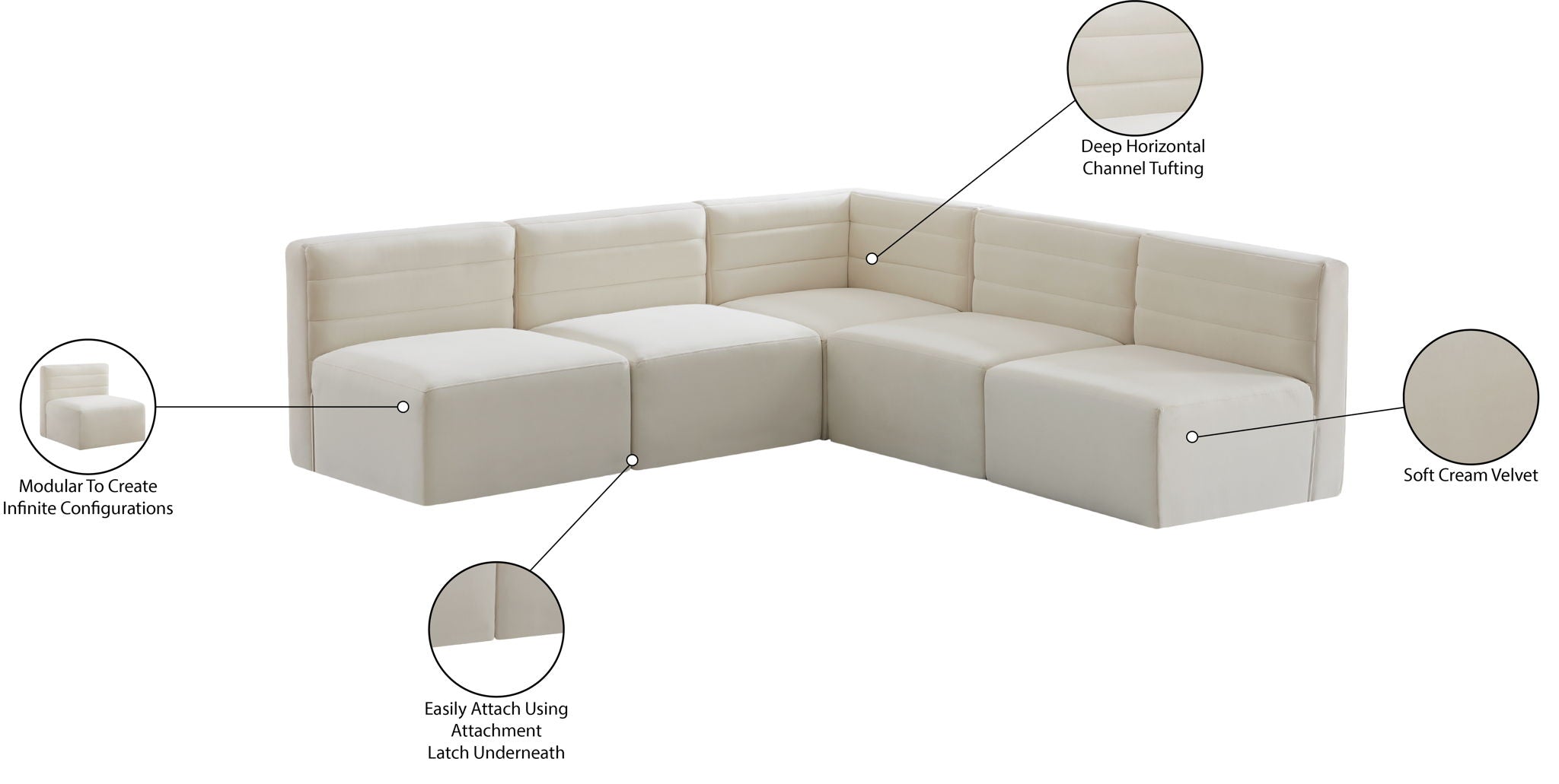 Quincy - 5 Piece Modular Sectional