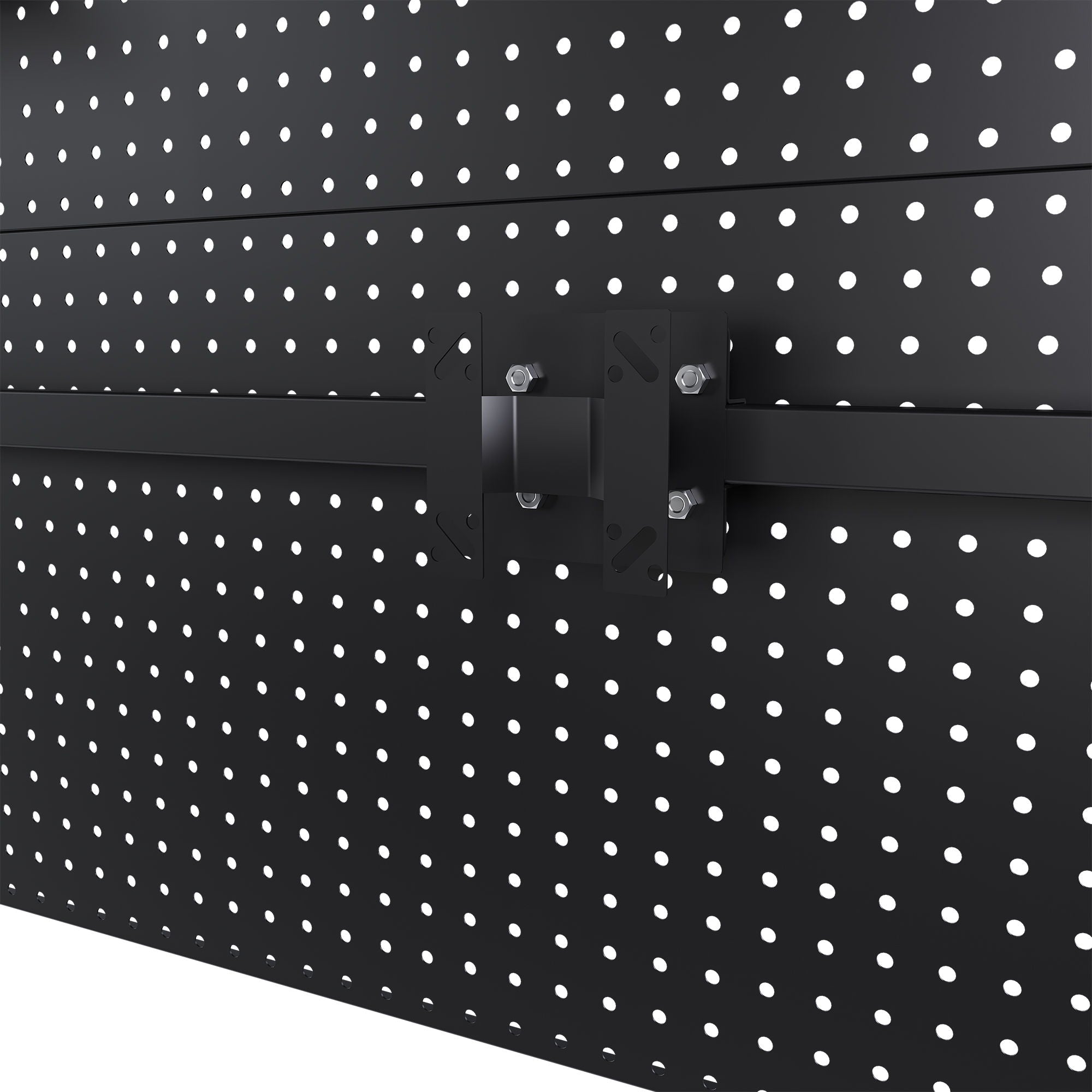 Clamp On Desk Pegboard With Single Monitor Stand