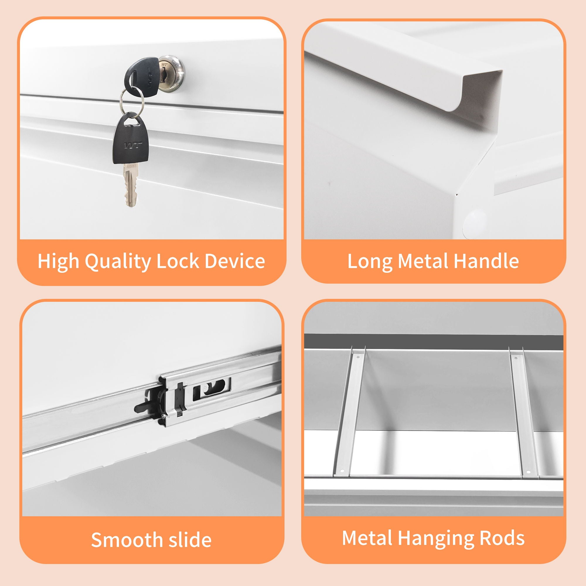 Premium Drawer Metal Lateral File Cabinet With Lock