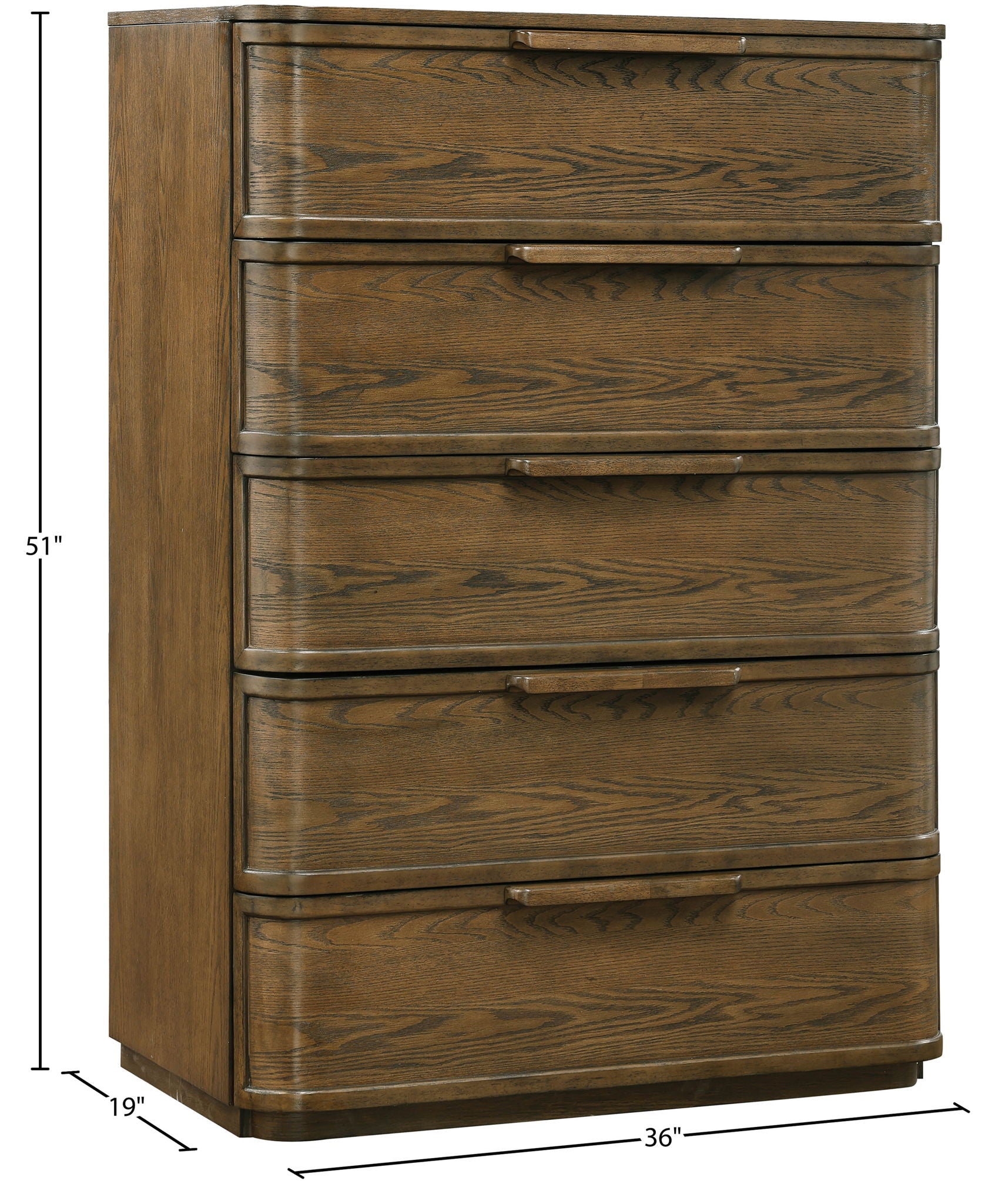 Tiberio - Oak Veneer And Solid Wood Chest