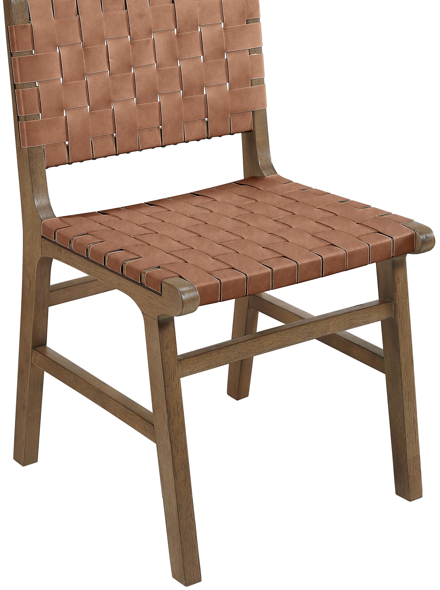 Entwine - Vegan Leather Upholstered Dining Chair - Painted Brown