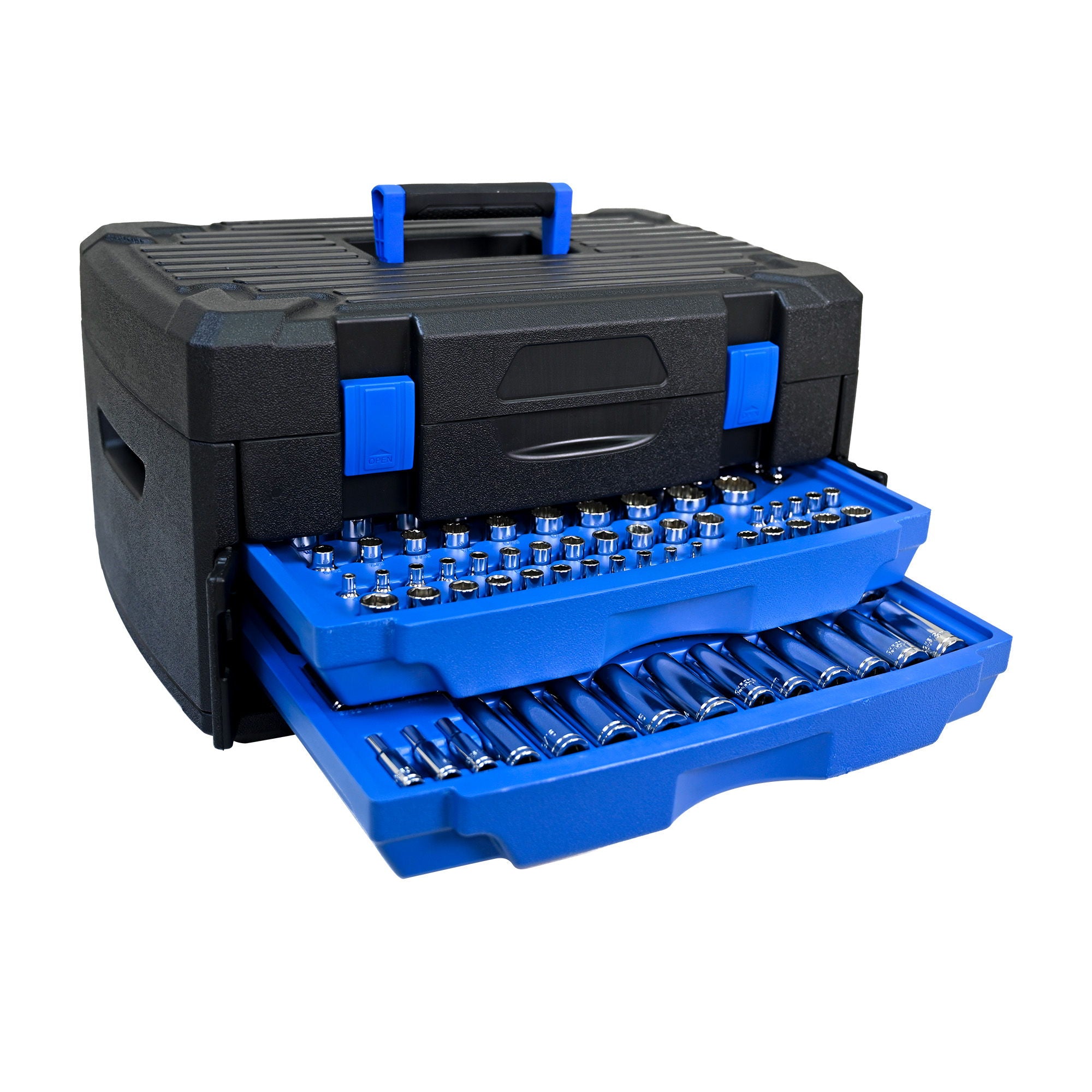 Tool Box With 266 Pieces Hand Tool Set - Black