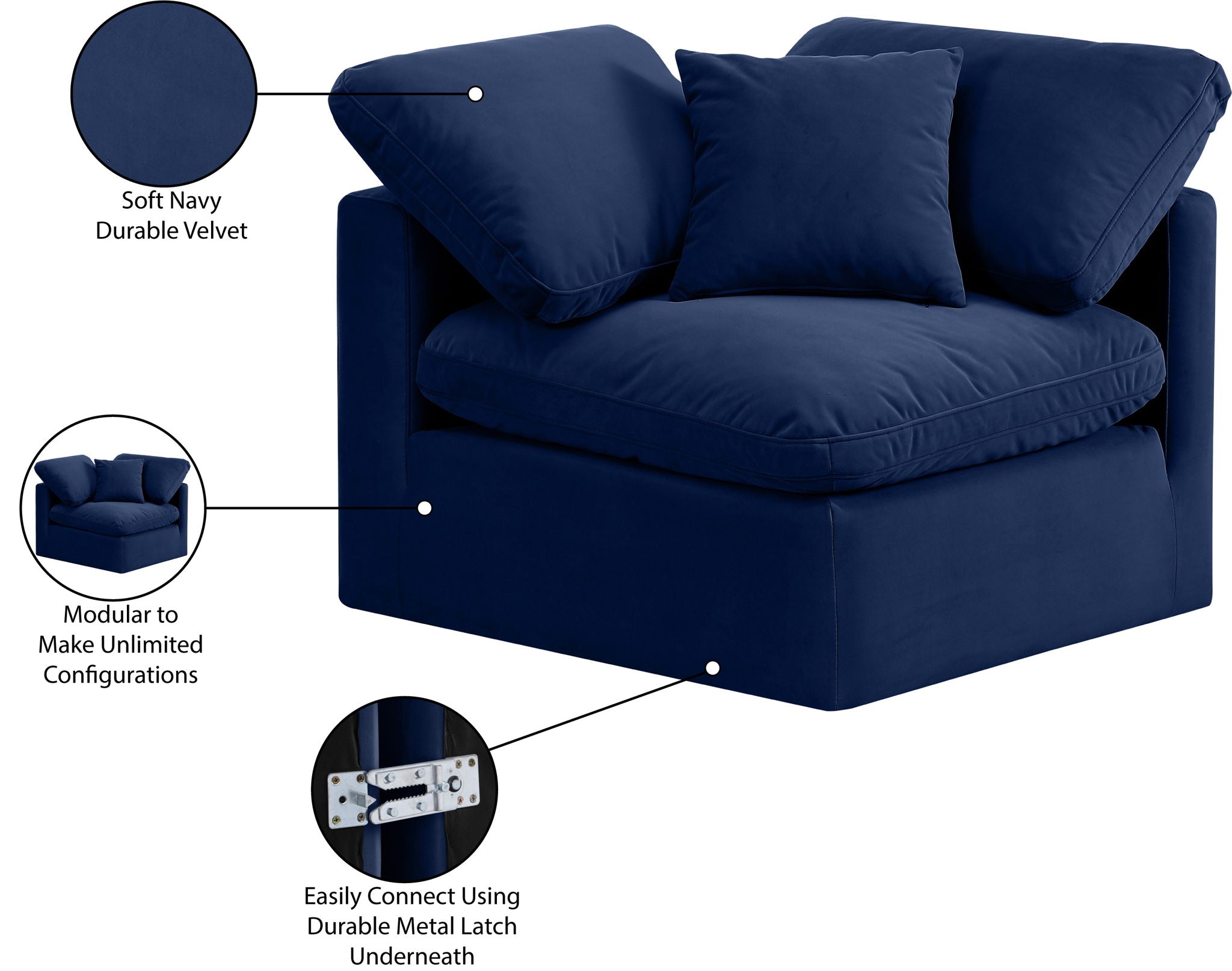 Indulge - Velvet Corner Chair