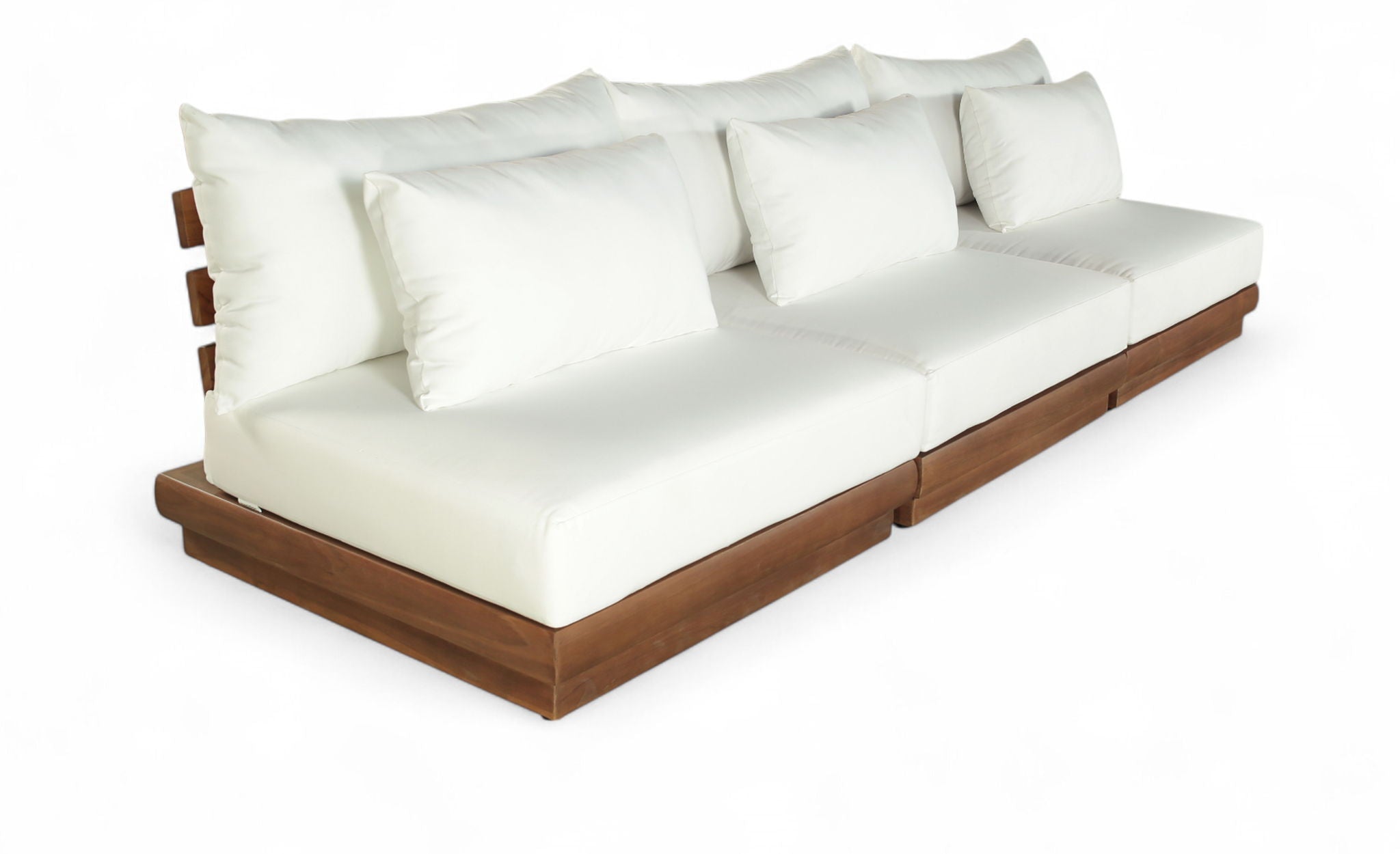 Mirella - 3 Piece Water Resistant Fabric Upholstered Outdoor Patio Modular Sofa